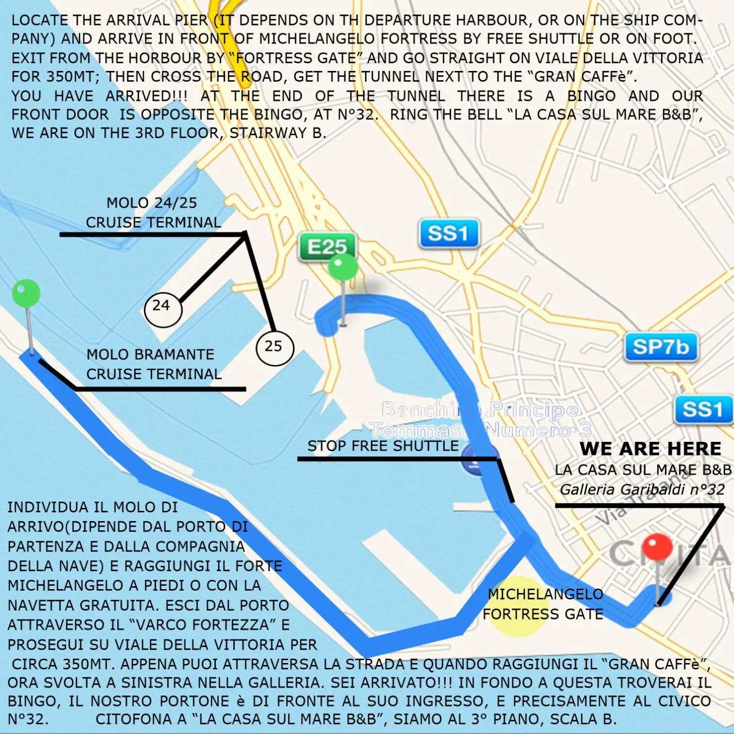 Nearby landmark in La Casa Sul Mare