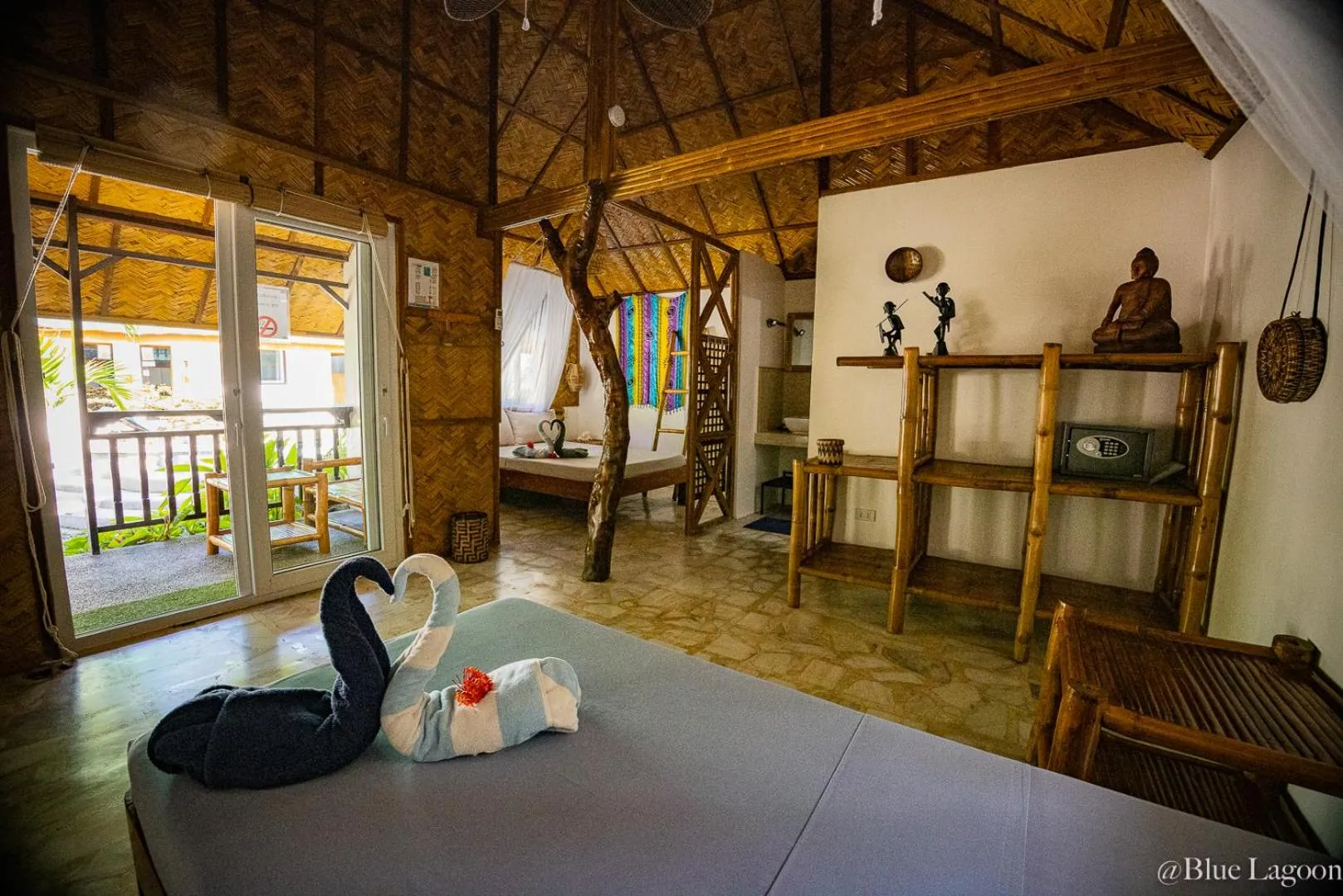 Bed in Blue Lagoon Dive Resort