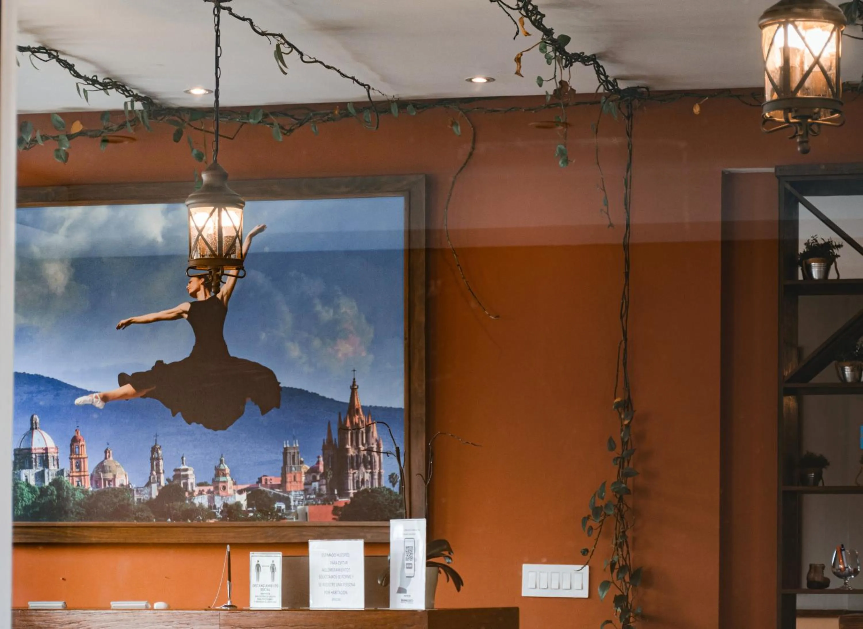Lobby or reception in Hotel La Estación