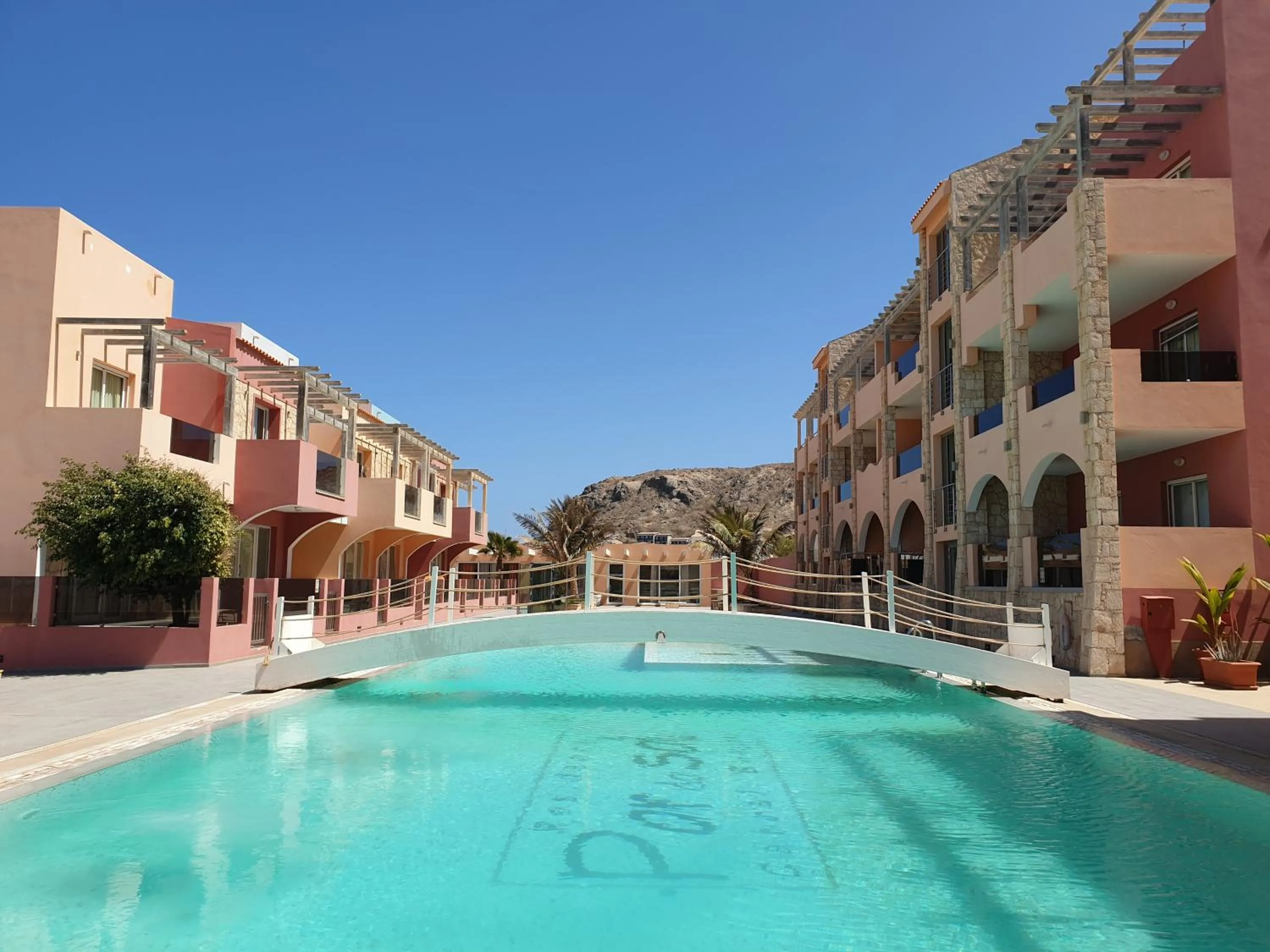 Pool view in Aparthotel Por do Sol