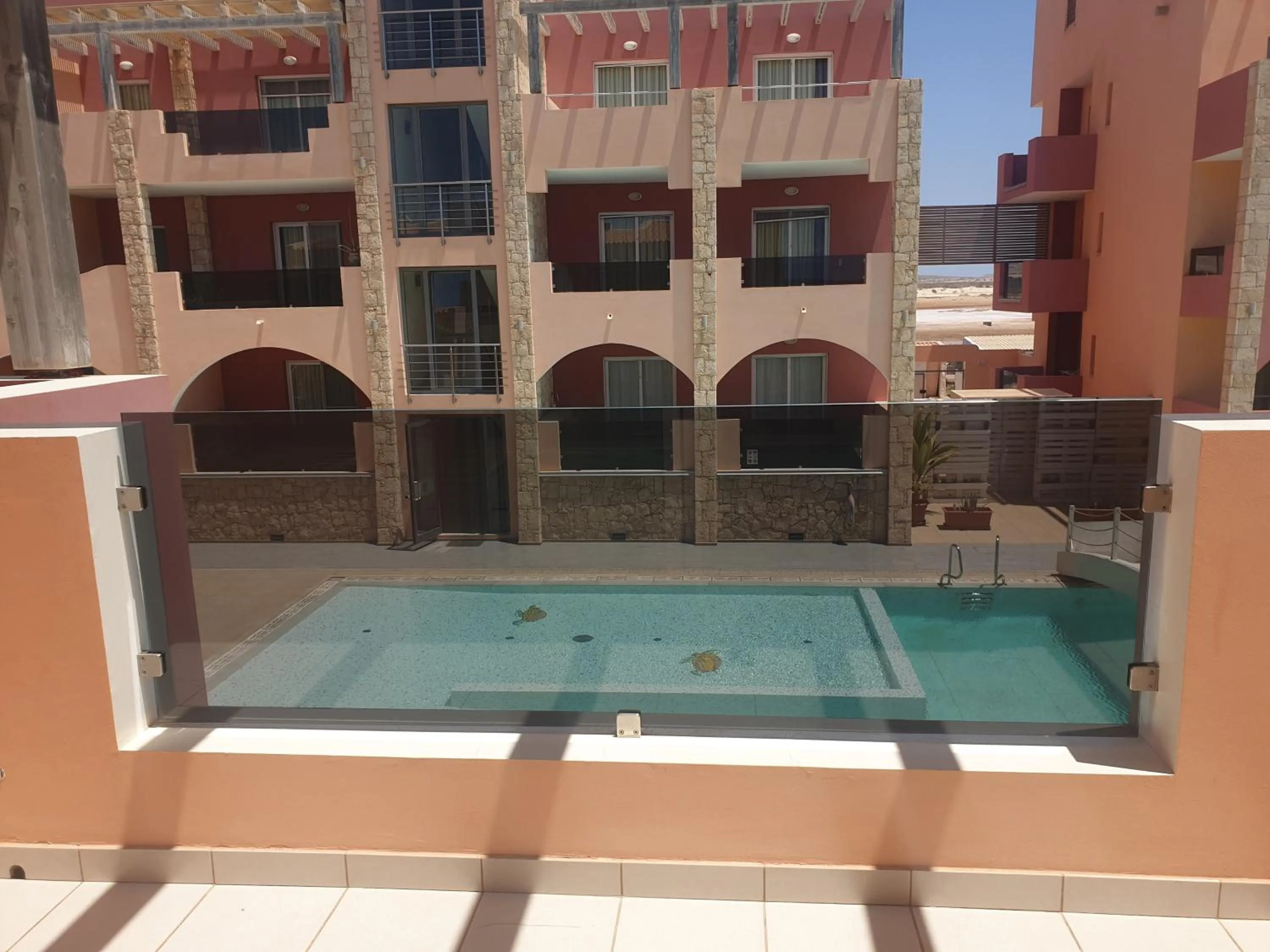 Pool view in Aparthotel Por do Sol