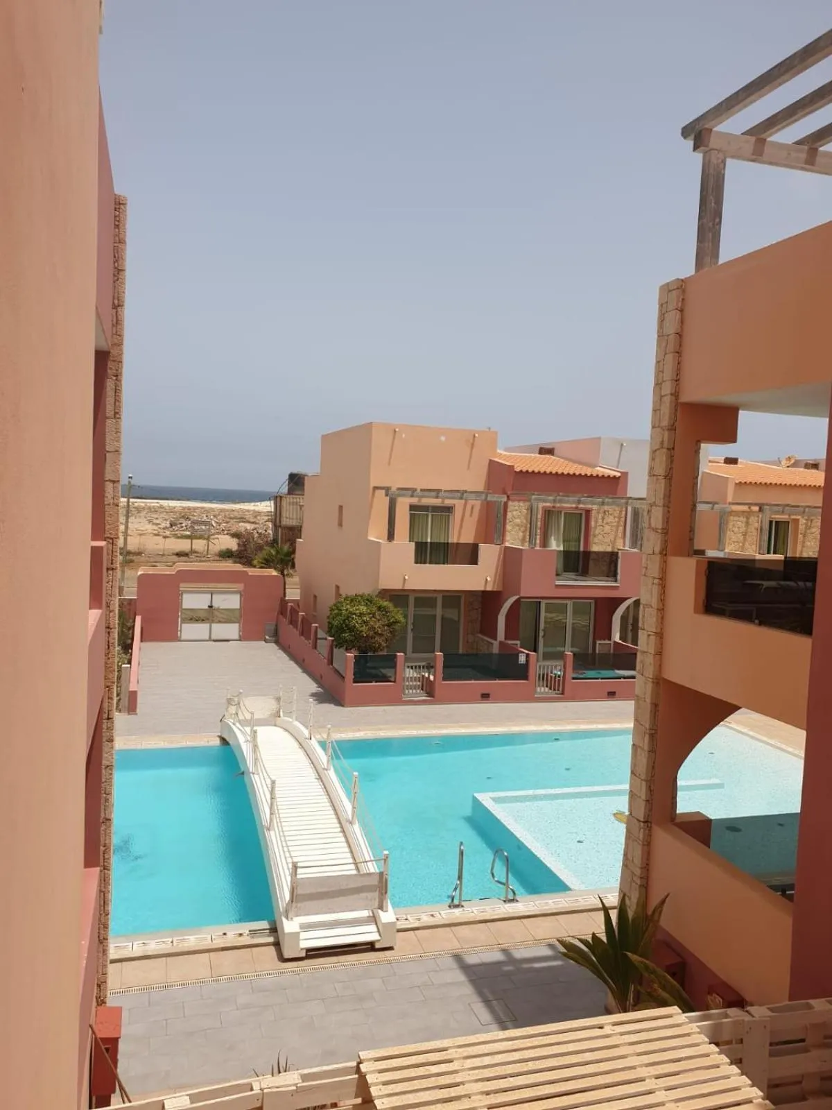 Pool view in Aparthotel Por do Sol