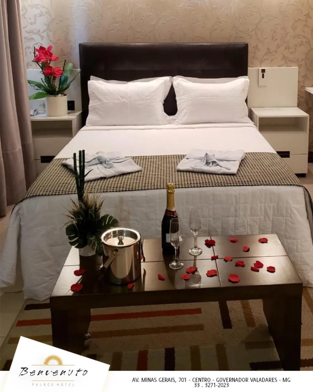 Bed in Benvenuto Palace Hotel