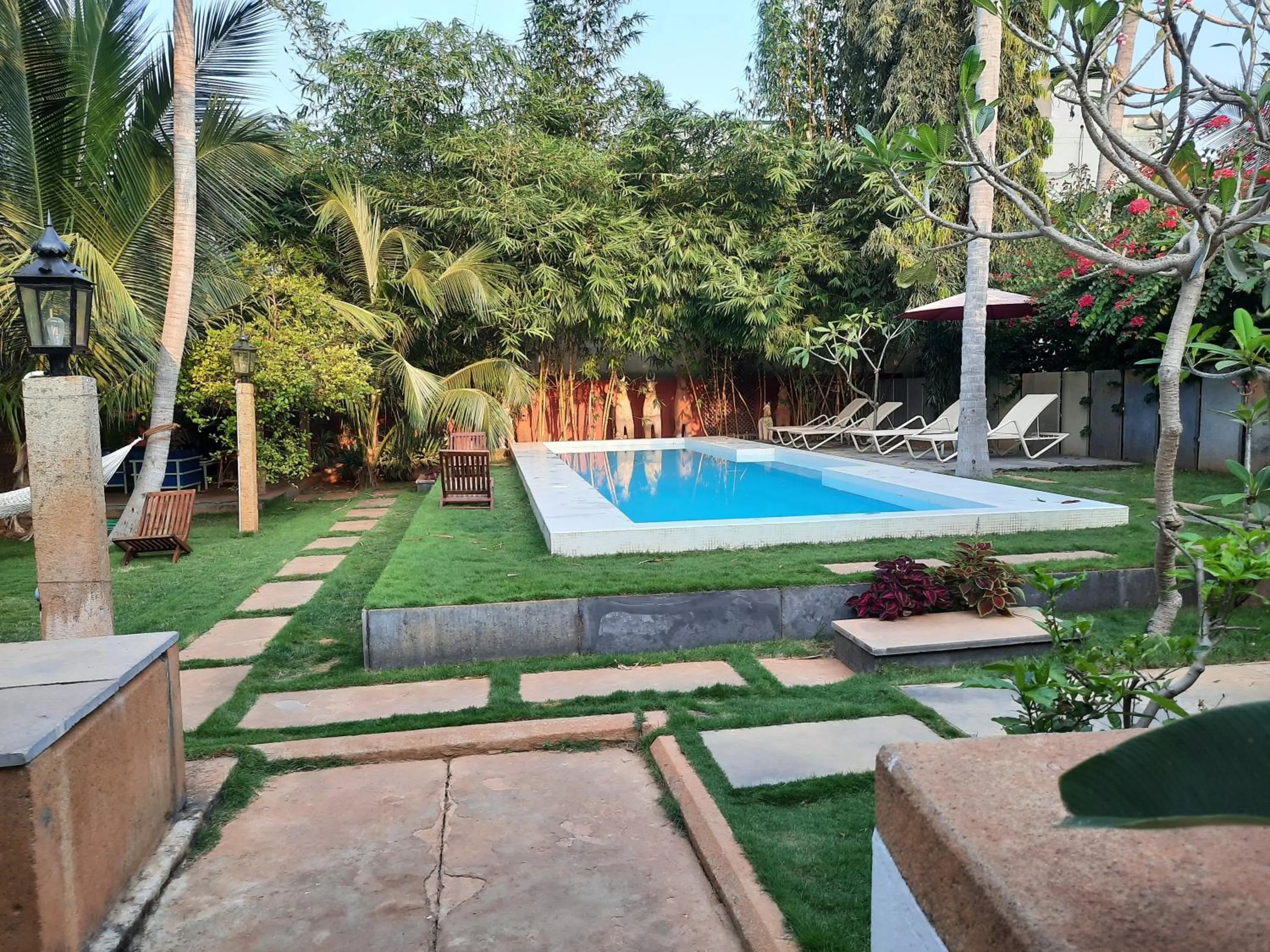 Swimming pool in Saratha Vilas Chettinad