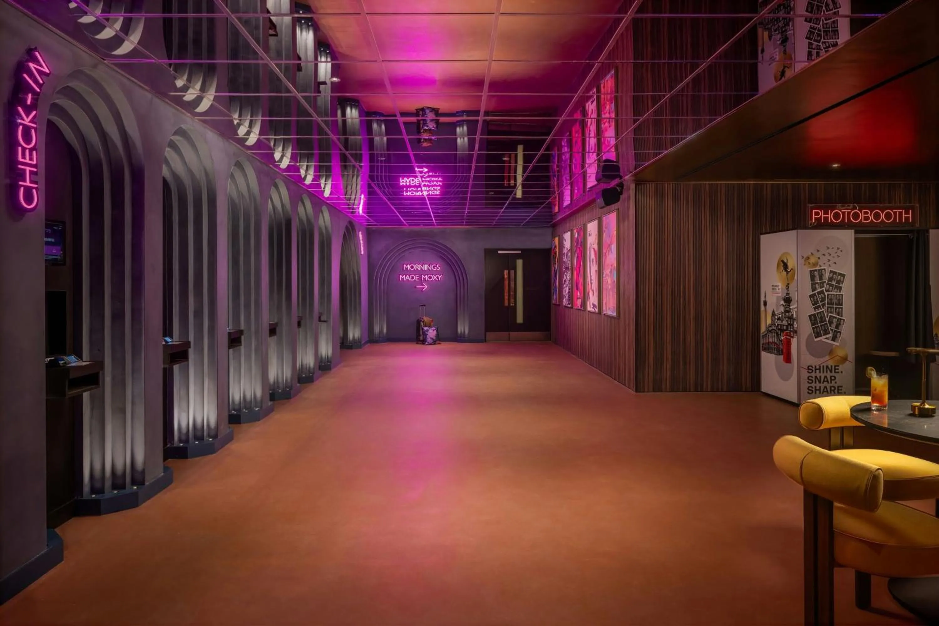Lobby or reception in Moxy London Piccadilly Circus