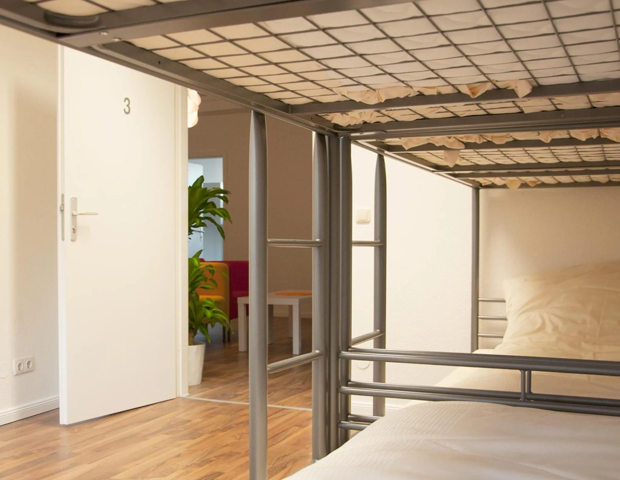 Decorative detail, Bed in MAC City Hostel