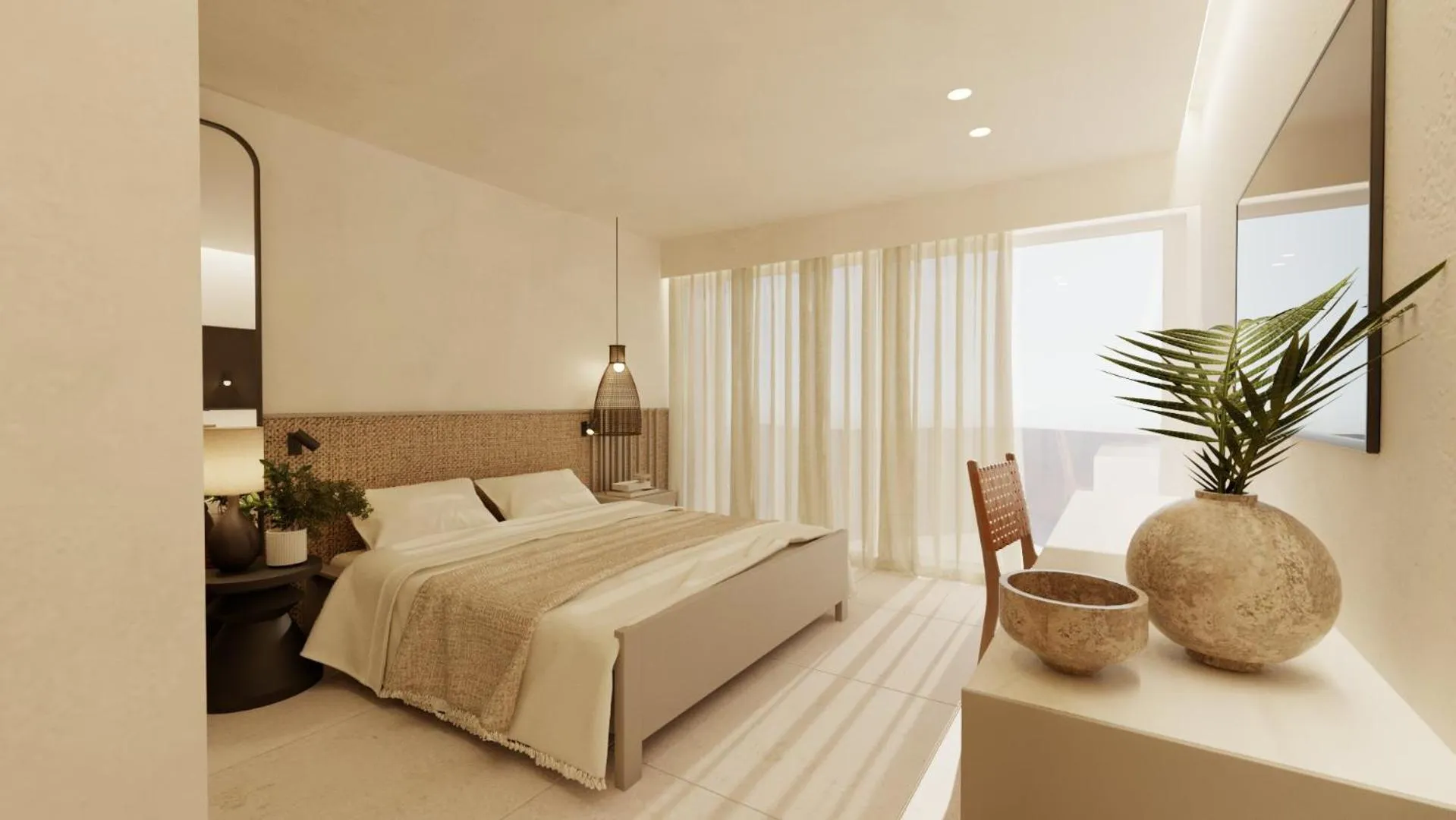 Bed in Hotel Sahara Playa