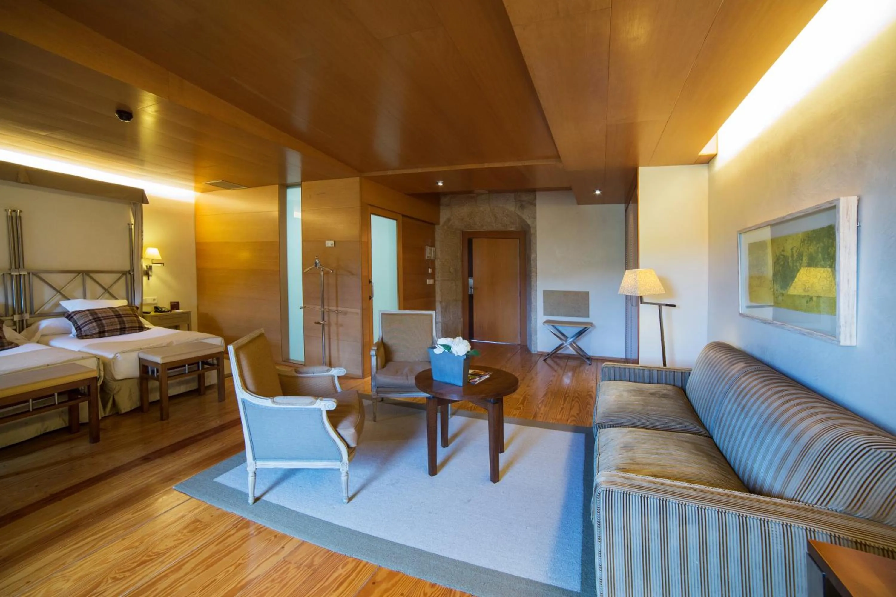 Decorative detail, Bed in Parador de Santo Estevo