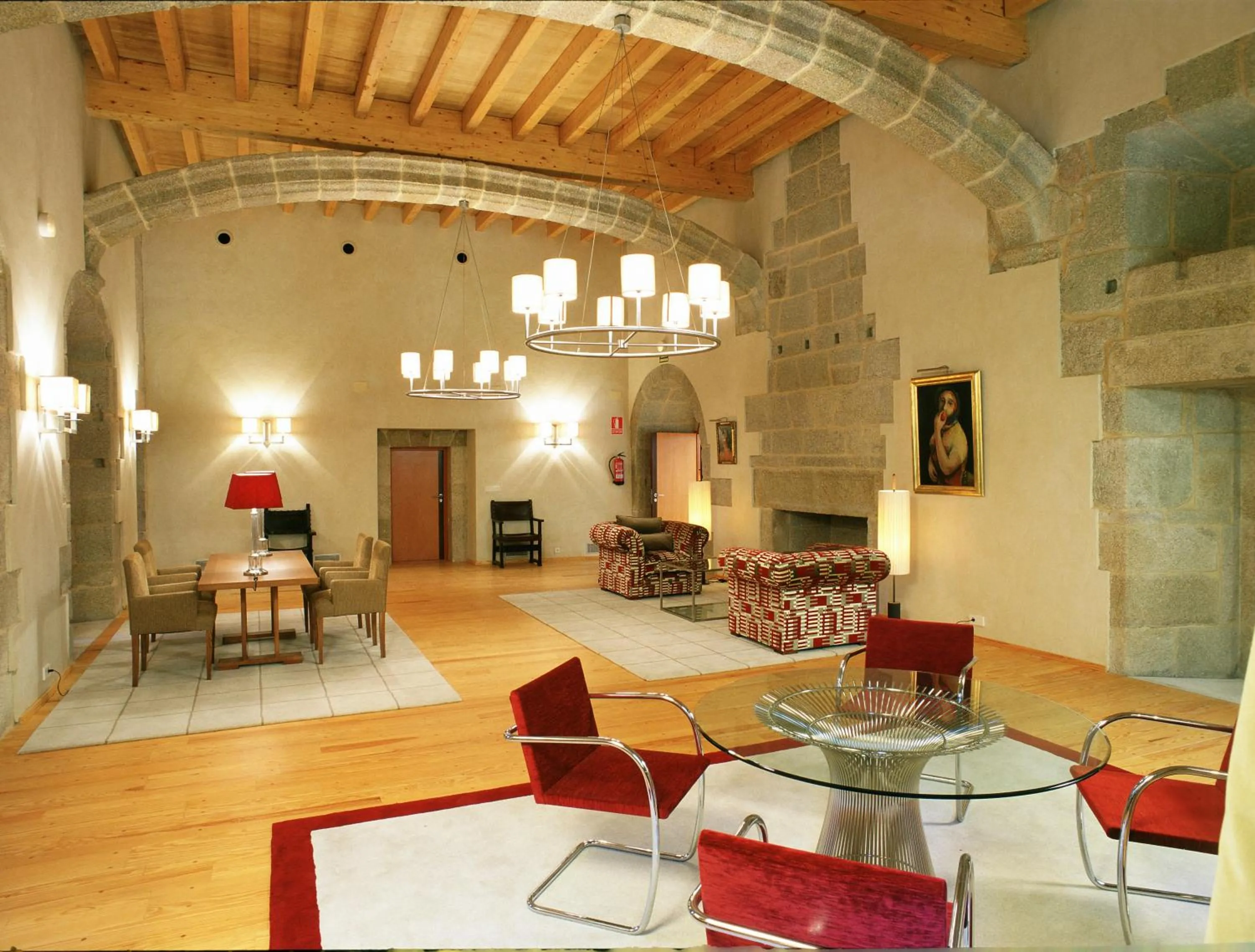 Seating area in Parador de Santo Estevo