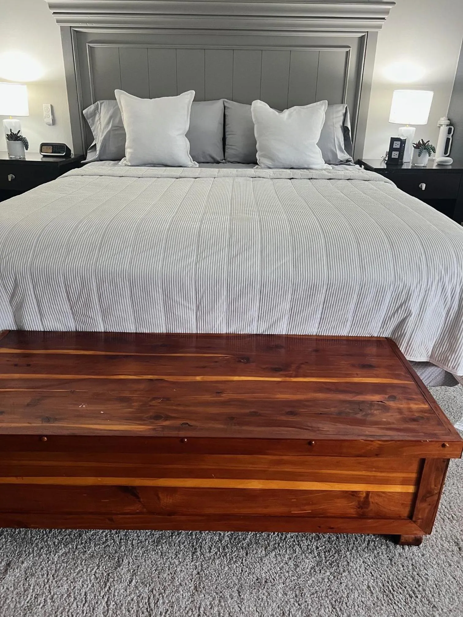 Bed in Huffman House Bed & Breakfast