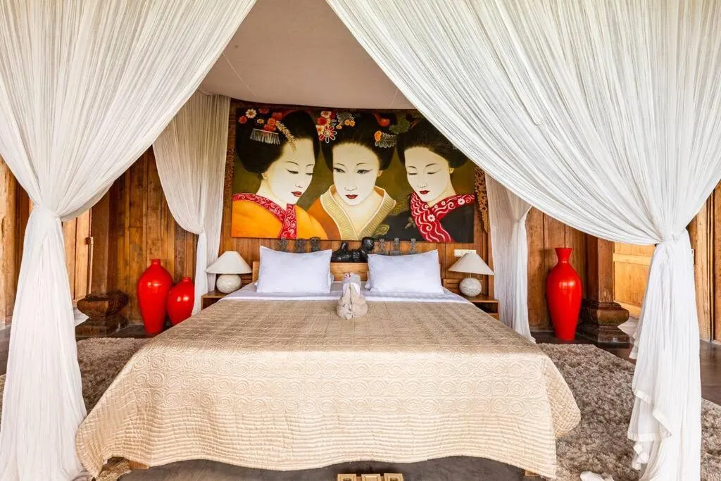 Bed in Alami Boutique Villas & Resort