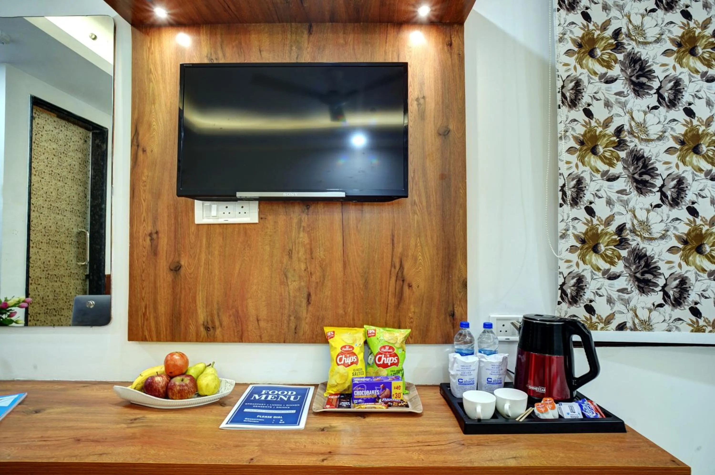 TV and multimedia in Hotel Cabana 5 Mins Walking Distance From NDLS Station