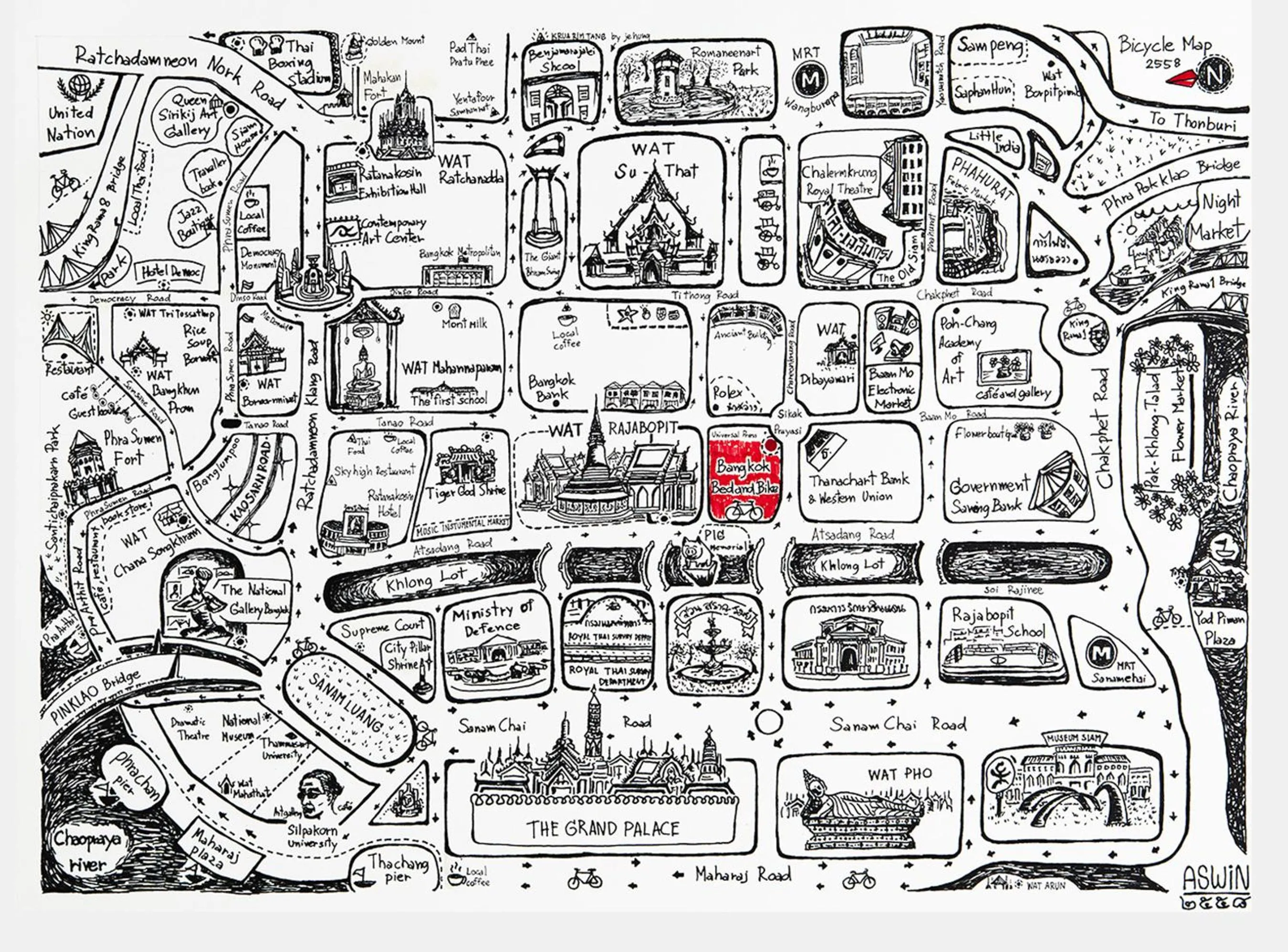 On site in Bangkok Bed and Bike