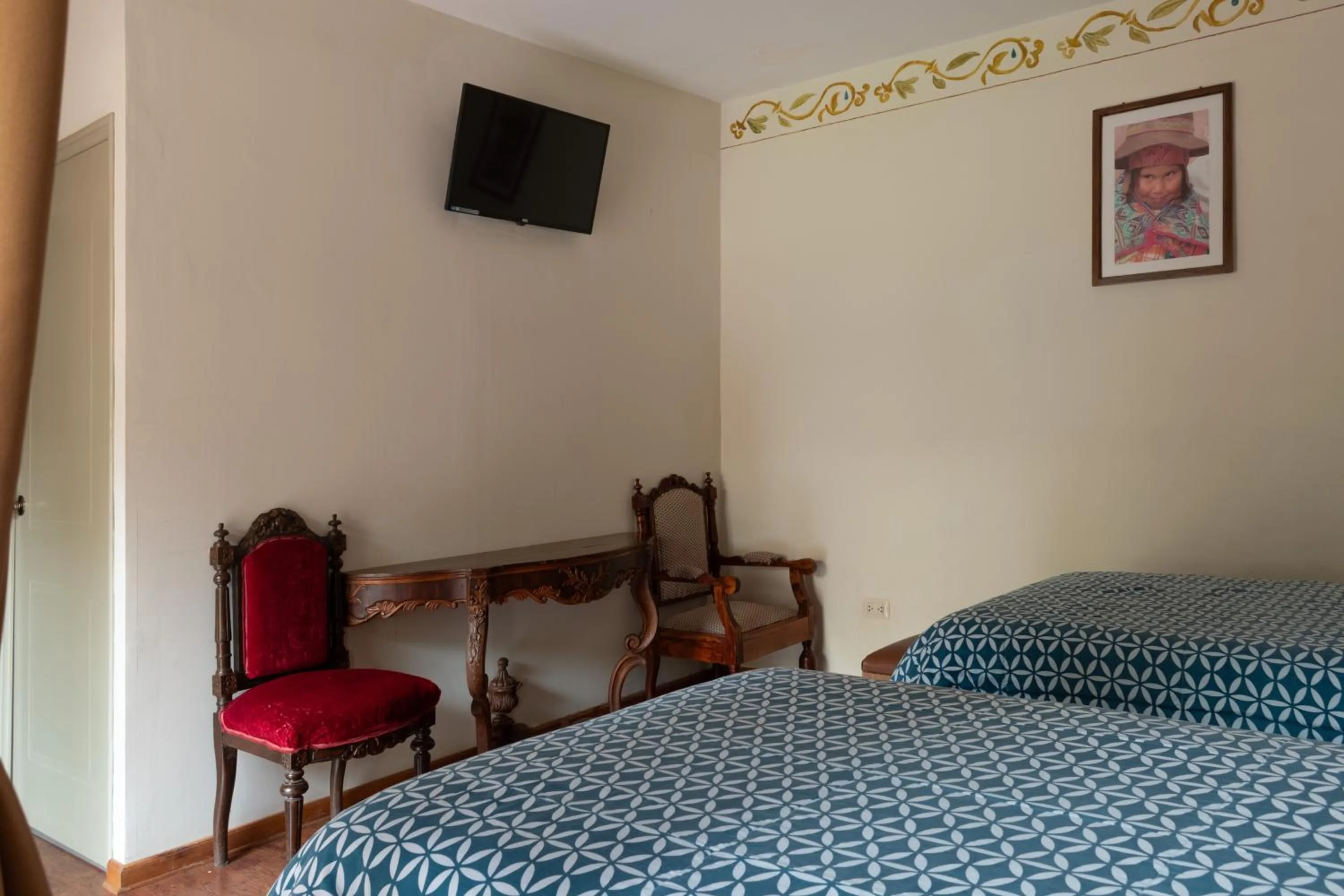 TV and multimedia, Bed in Hospedaje La Florida