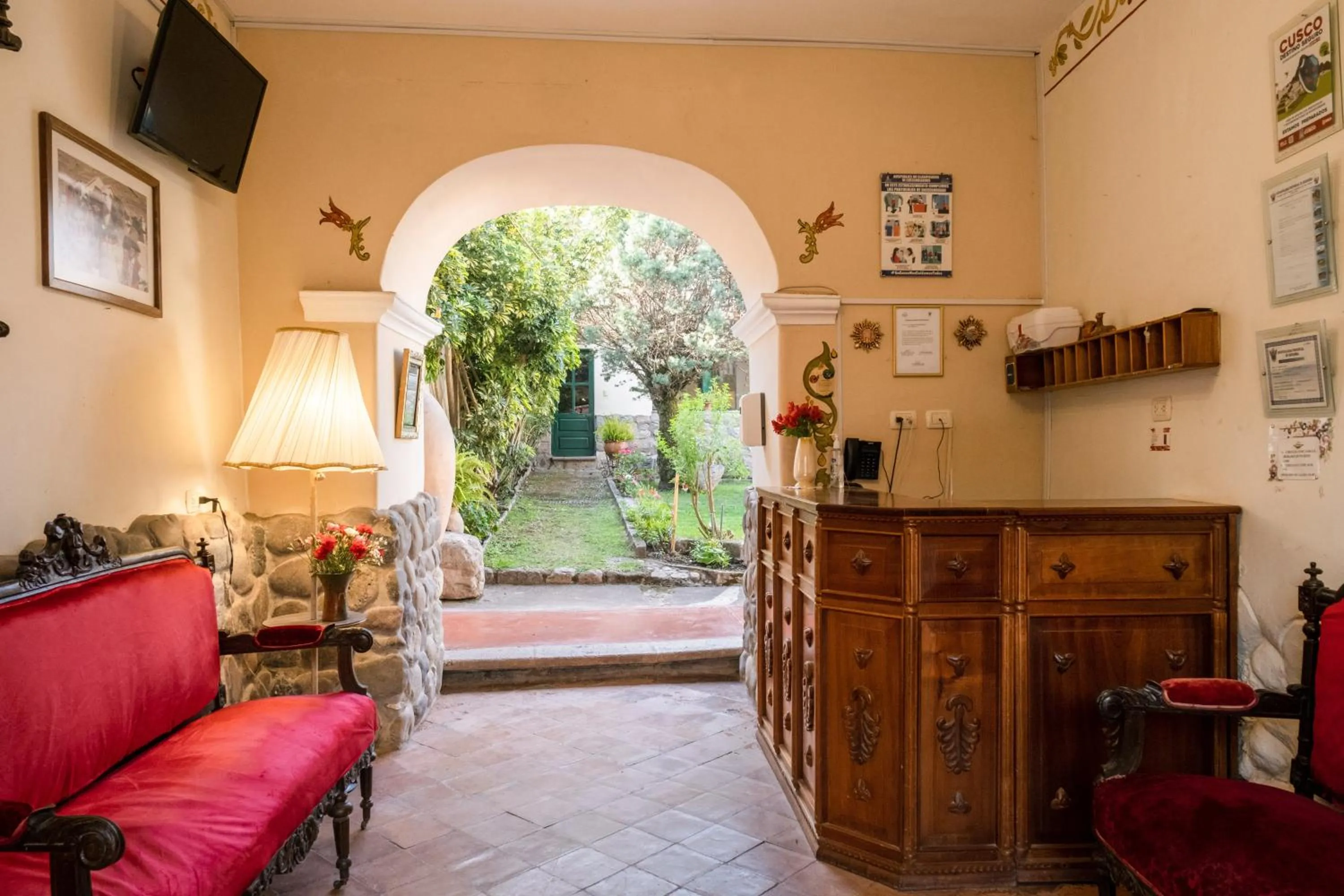 Seating area in Hospedaje La Florida