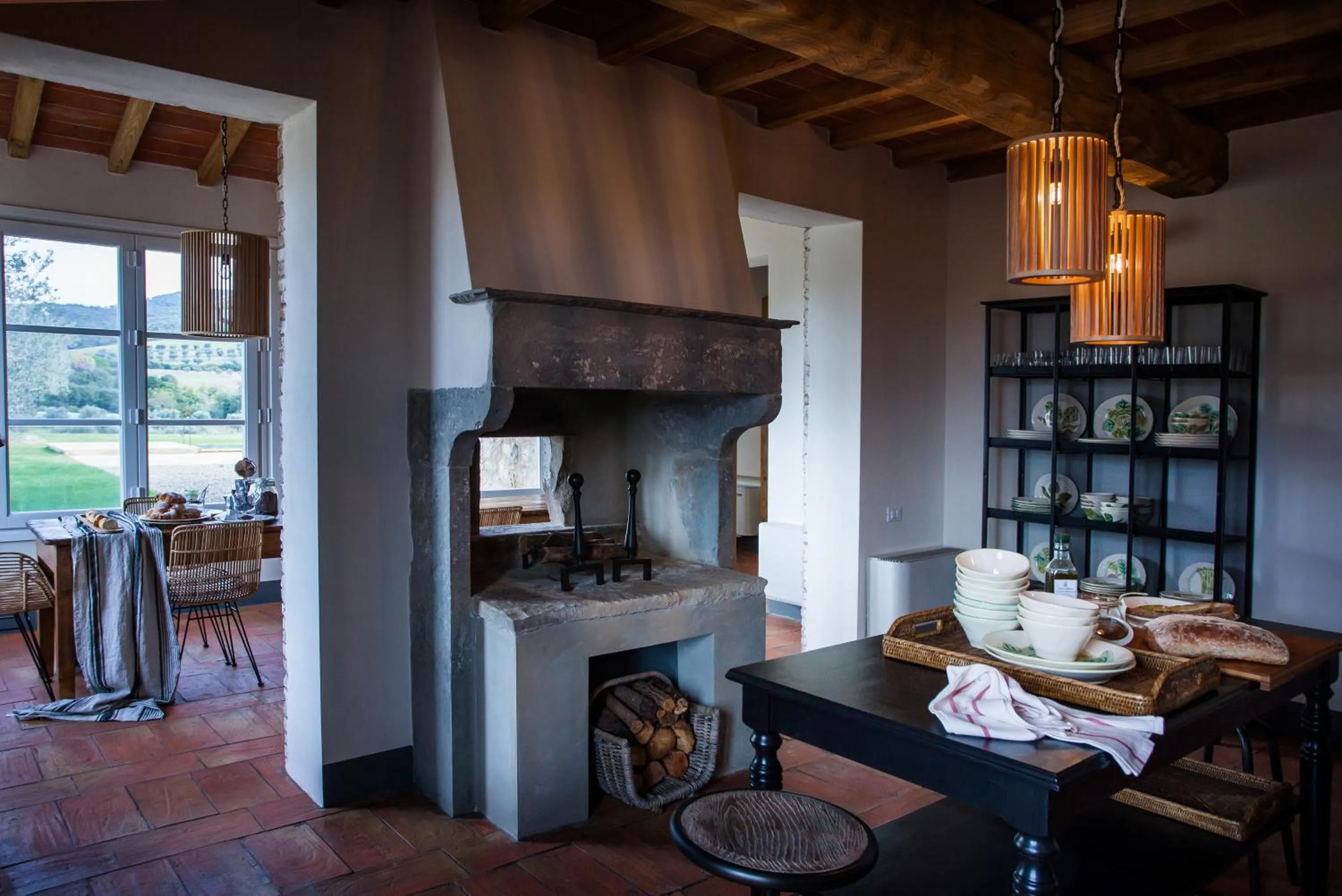 Communal kitchen in Villa La Salina