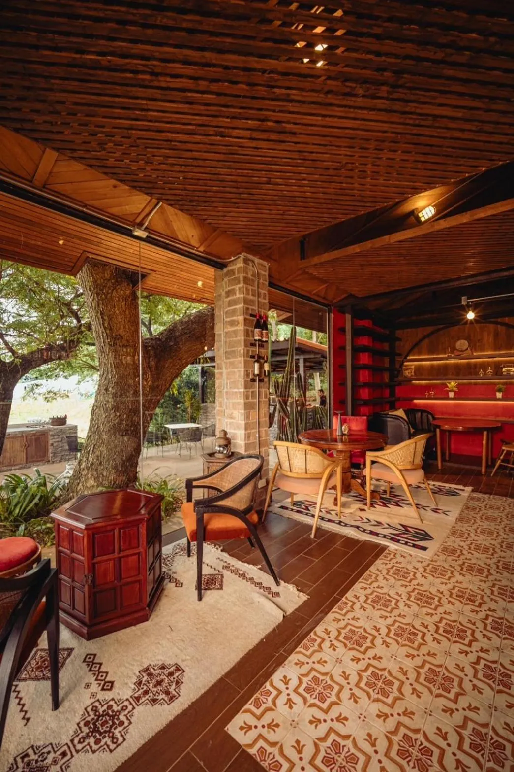 Patio in Issara Boutique Winery Hotel