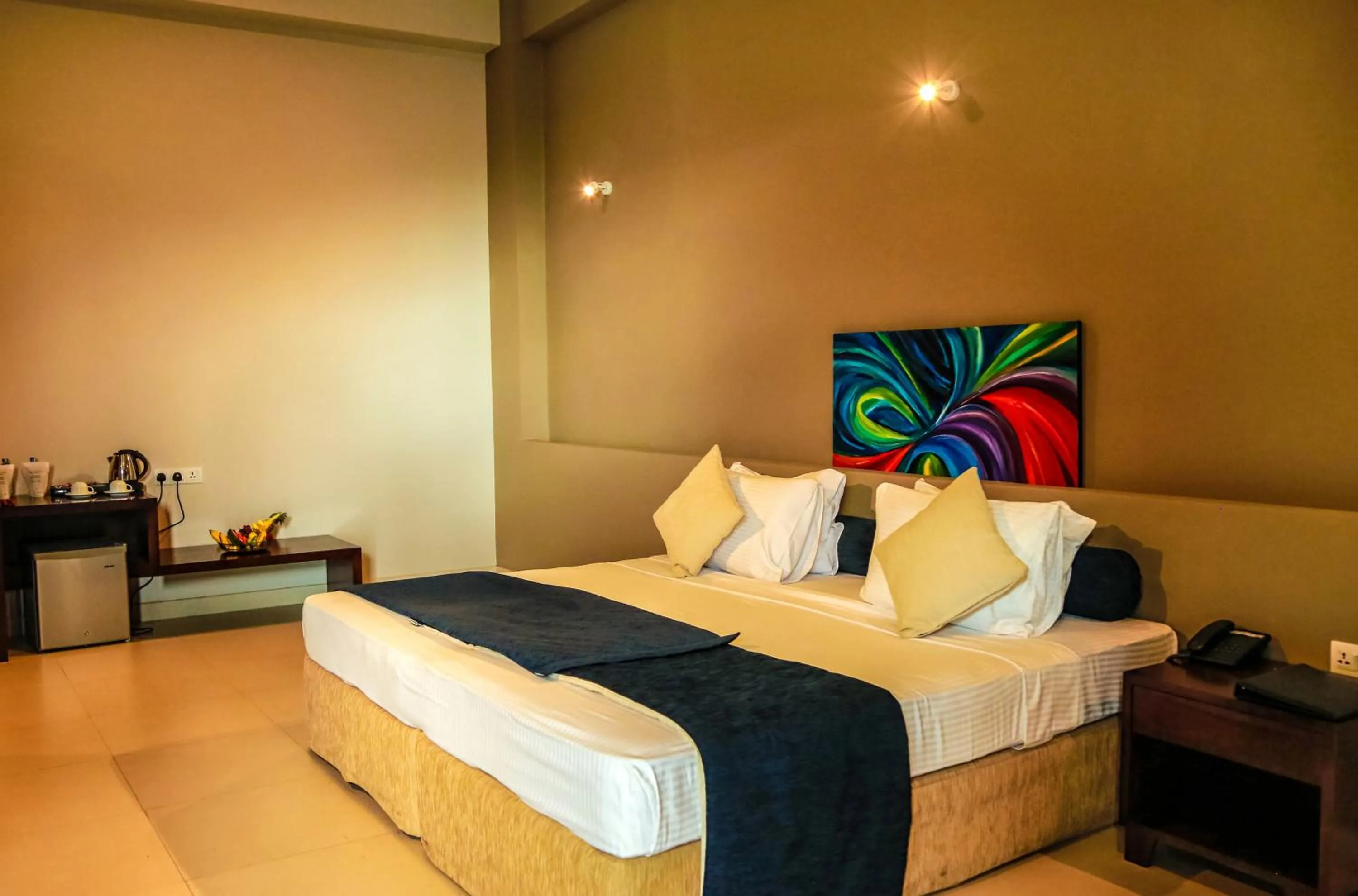 Bed in Oak Ray Tea Bush