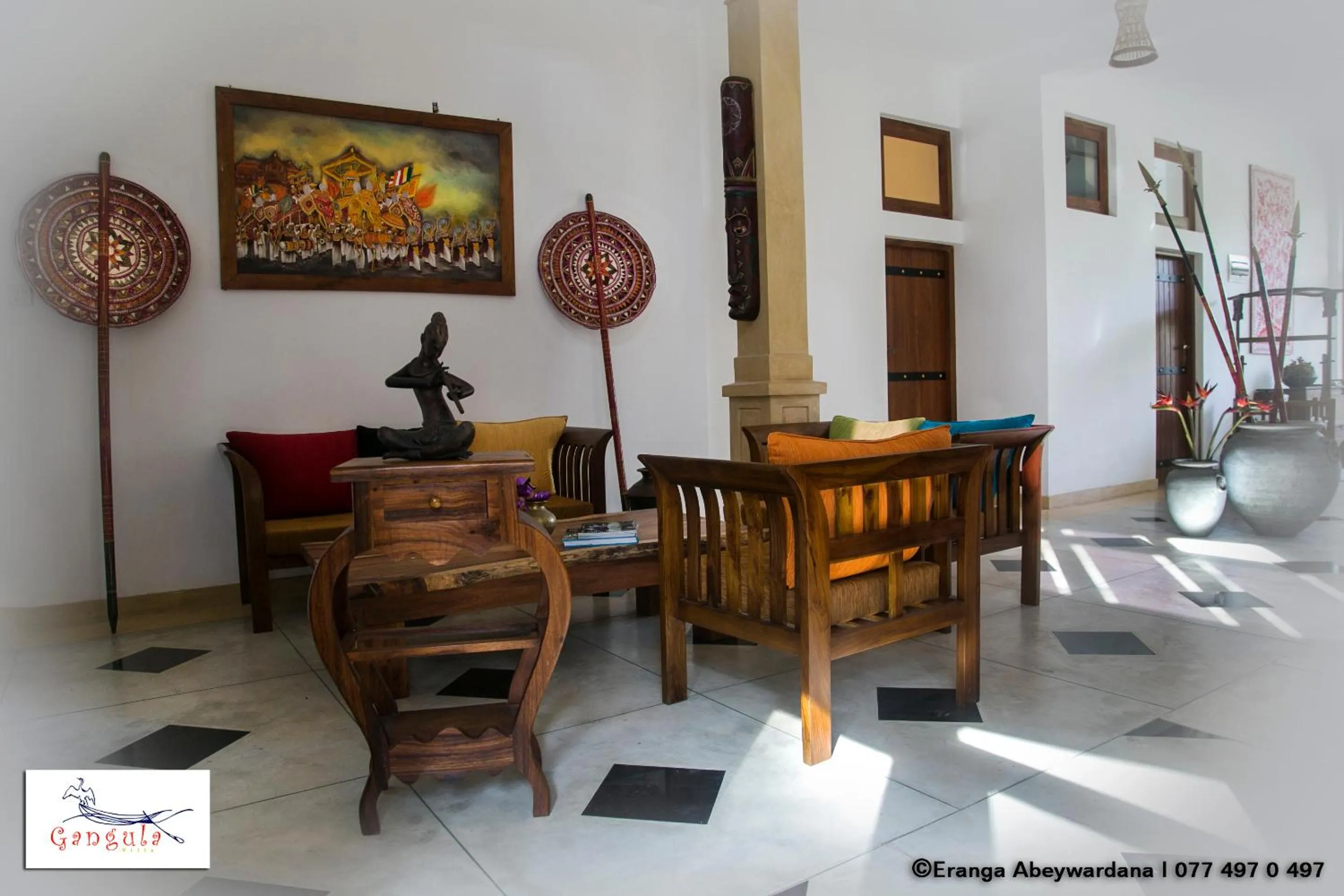 Seating area in Gangula Villa