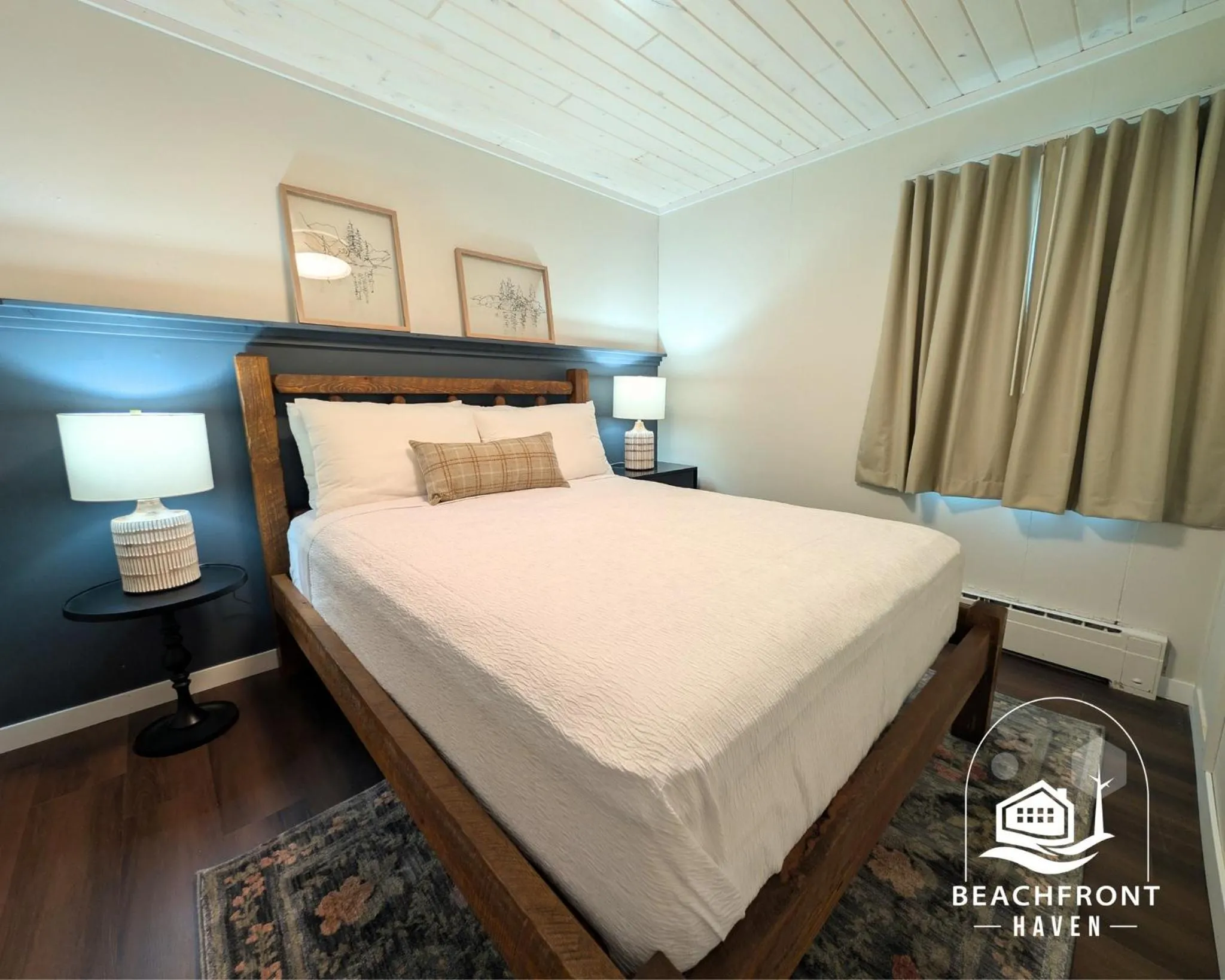 Bed in Beachfront Haven
