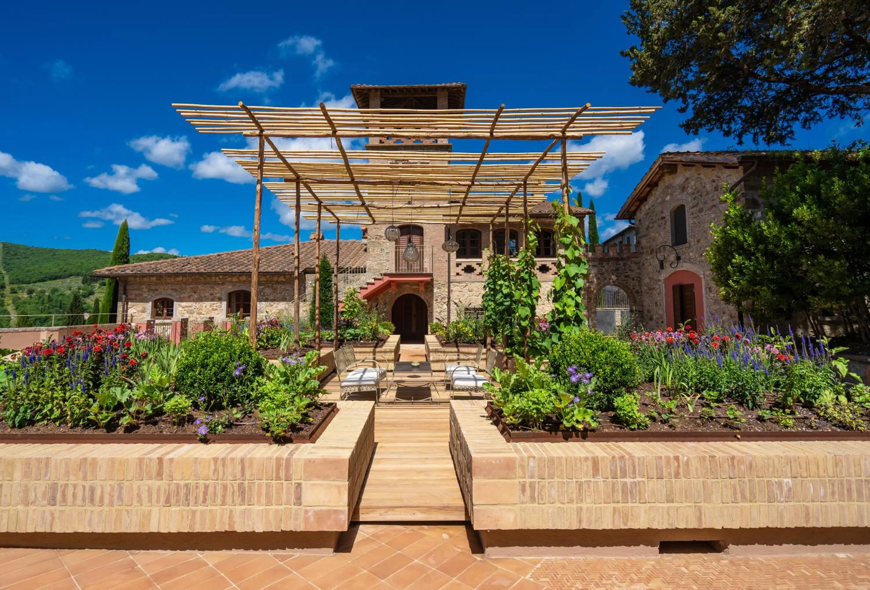 Patio in Villa Campomaggio Resort & SPA