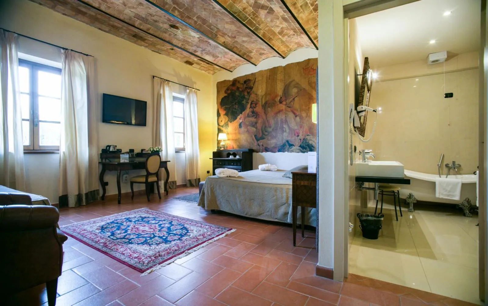 Photo of the whole room, Bed in Villa Campomaggio Resort & SPA