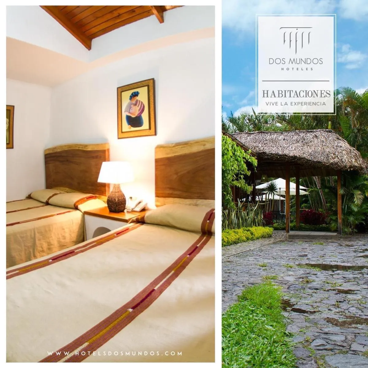 Bed in Hotel Dos Mundos Panajachel