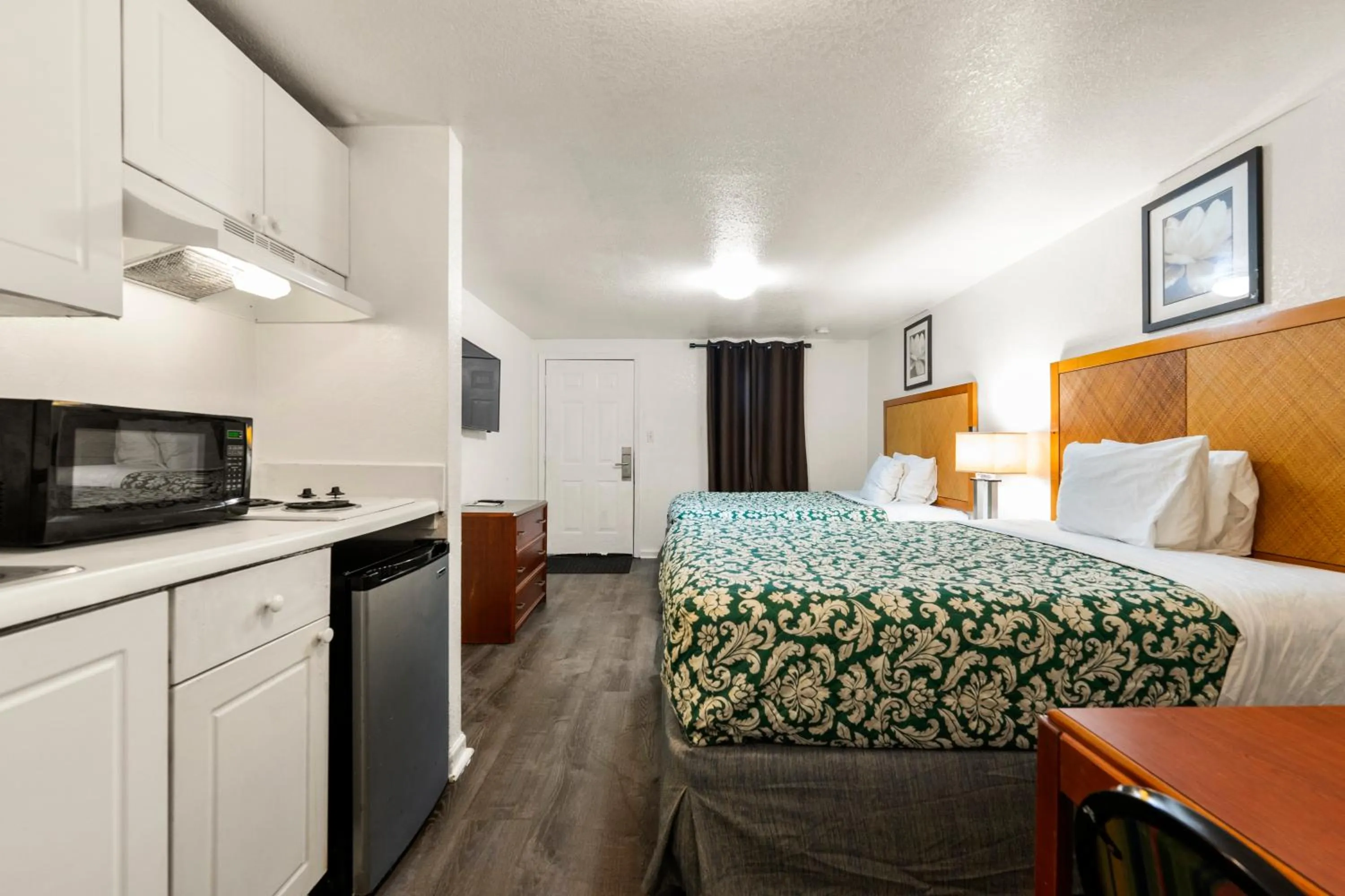 Bed in Extended Stay Studios