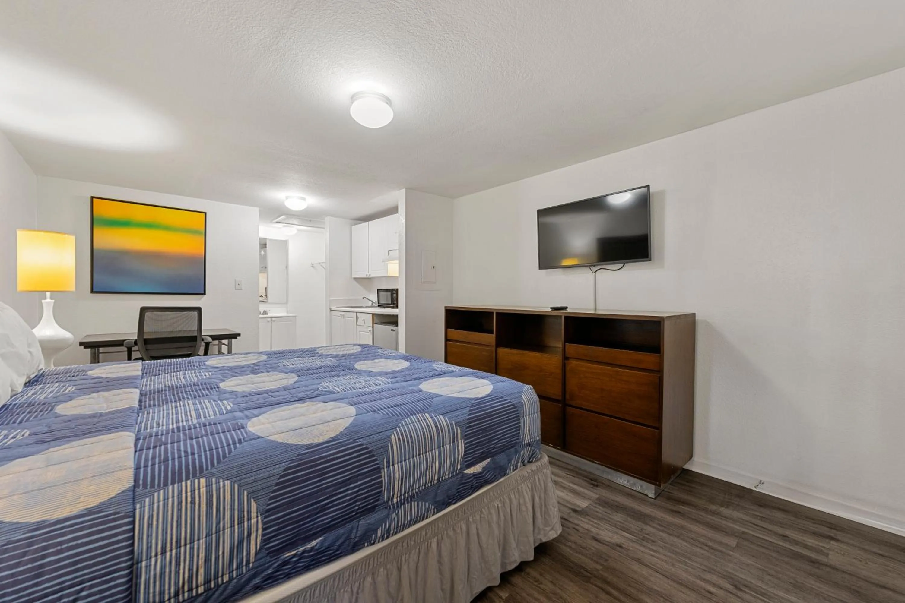 Bed in Extended Stay Studios