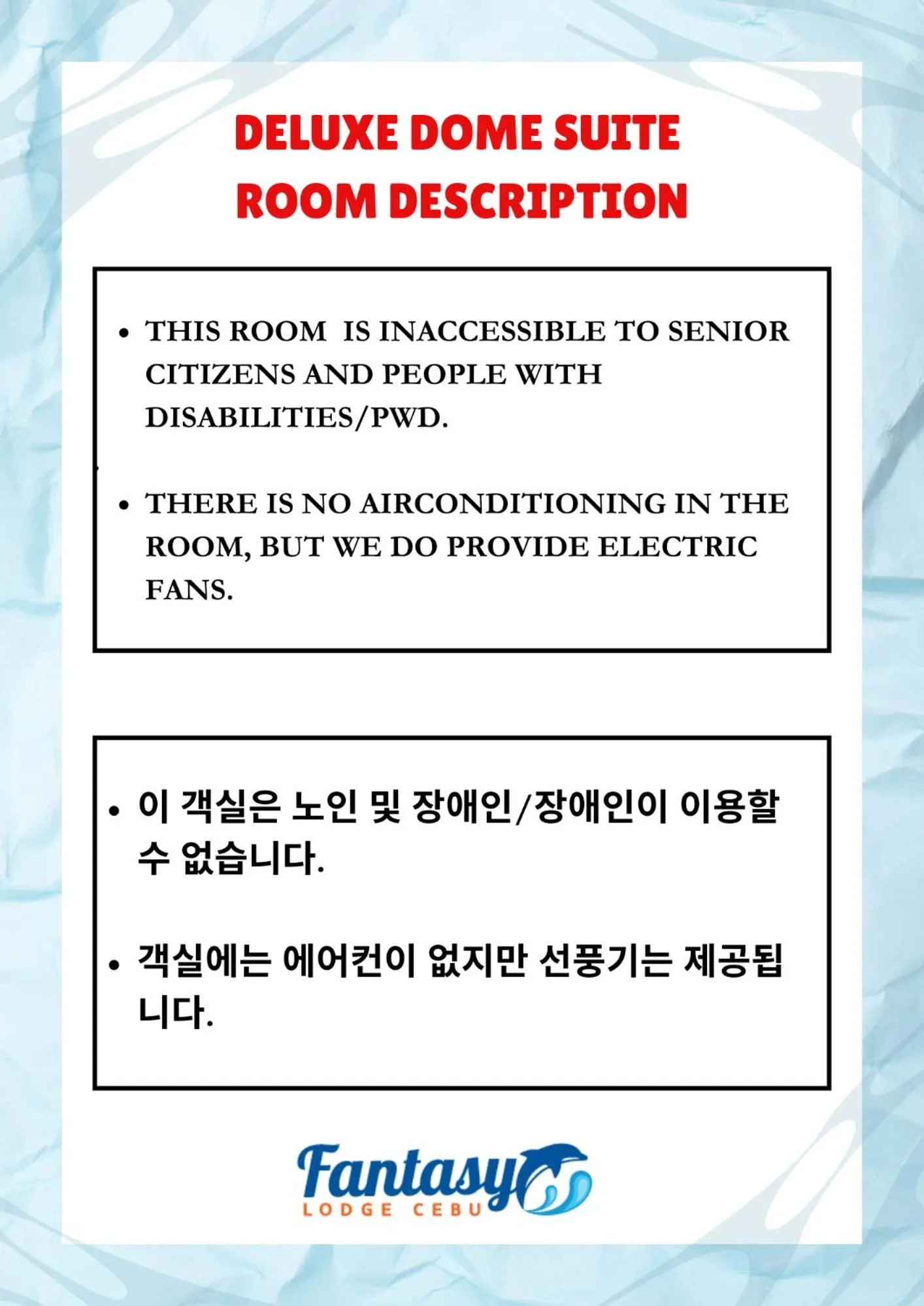 Property logo or sign in Fantasy Lodge