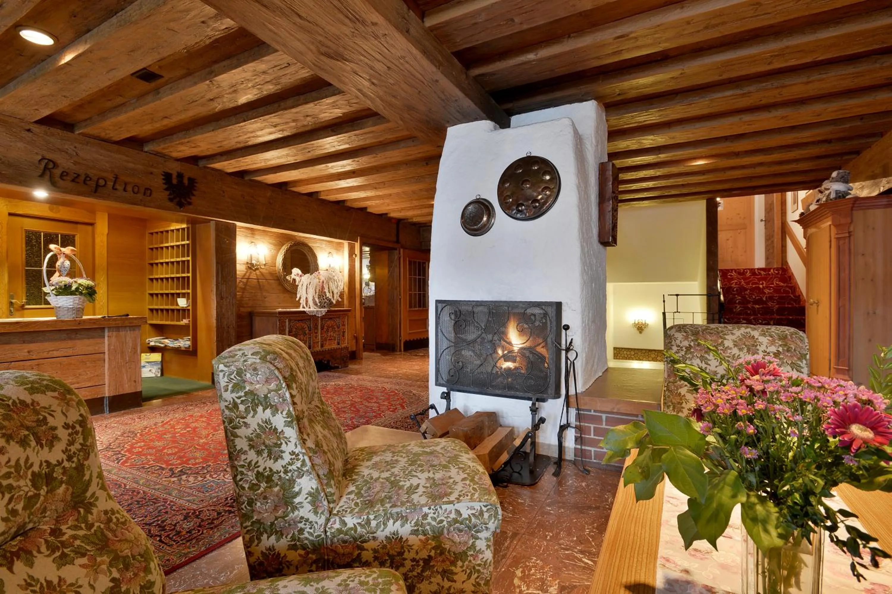 Lobby or reception in Hotel Schwarzer Adler