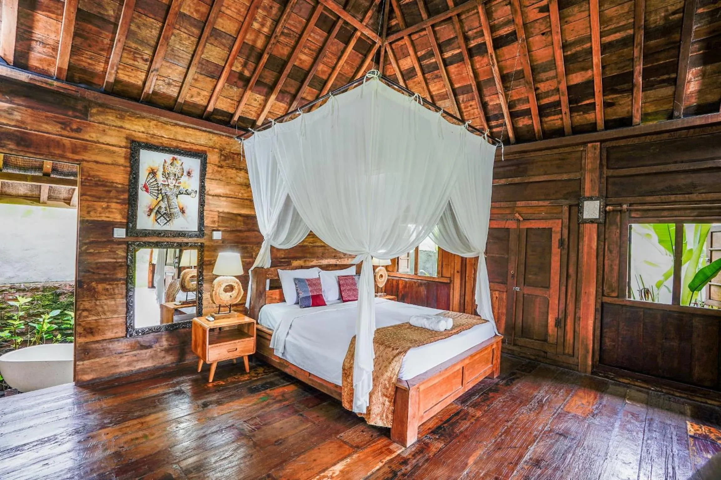 Bed in Ubud Sawah Scenery Villa and Homestay