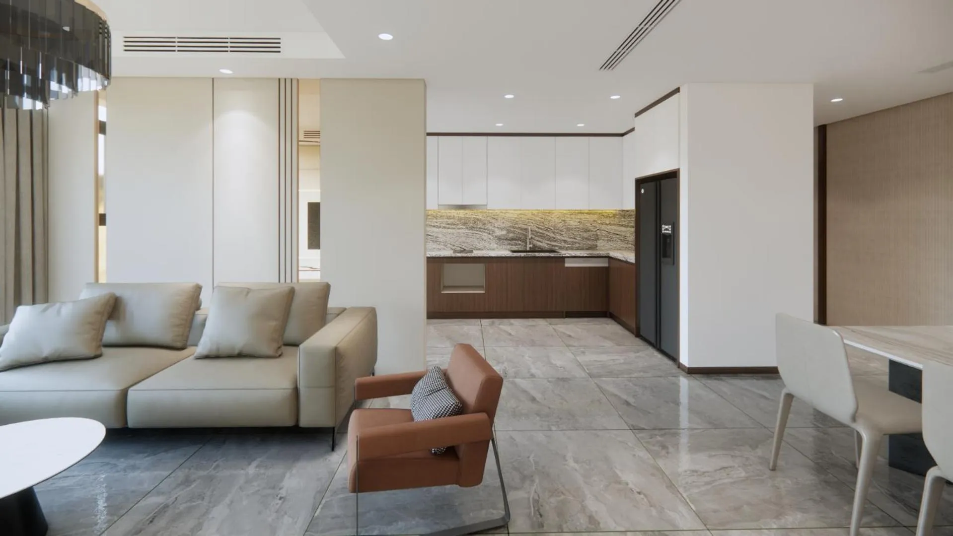 Kitchen or kitchenette in Aravelle Suites