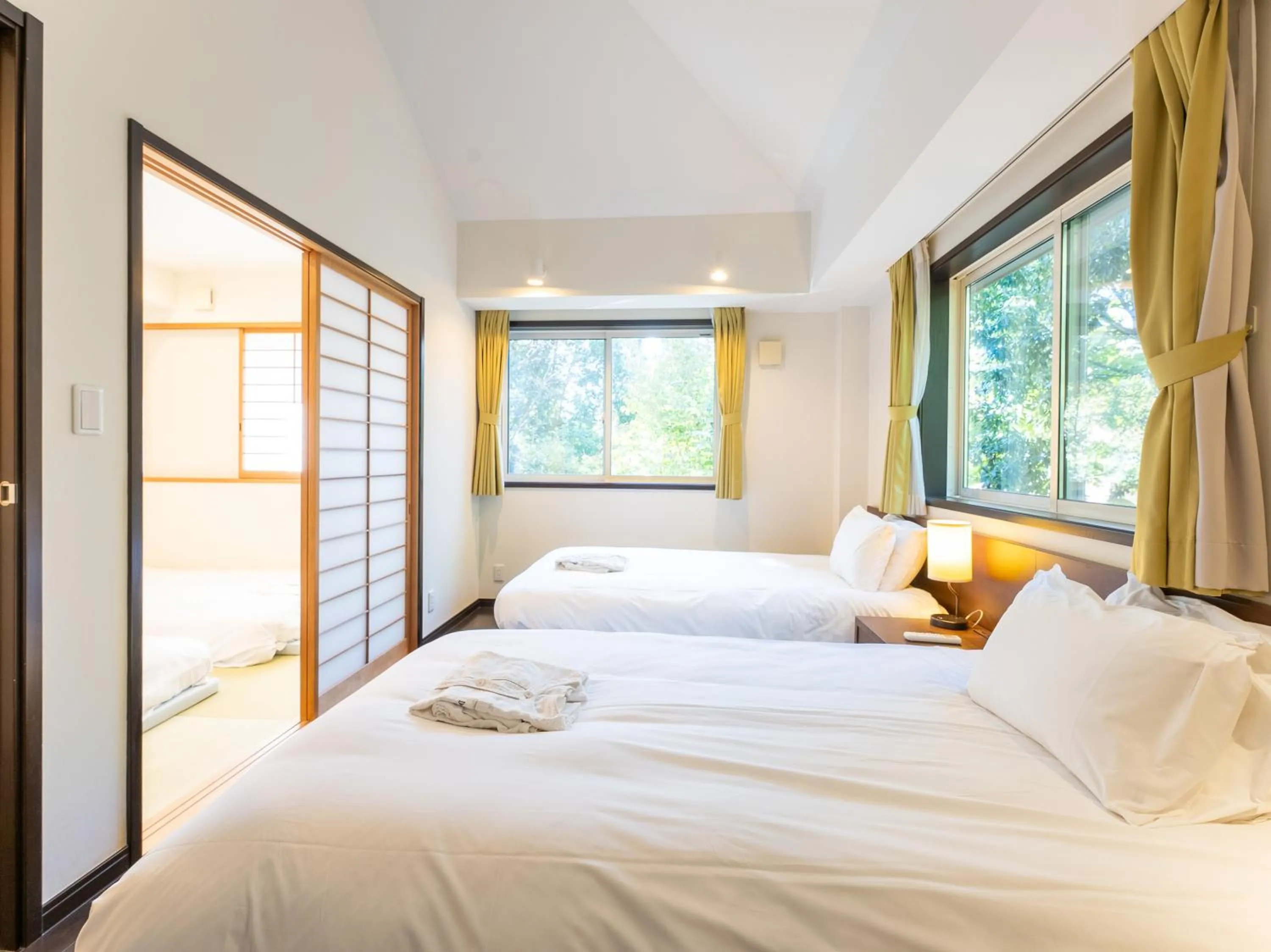 Bed in Koyaru-no-sato Doggys Island