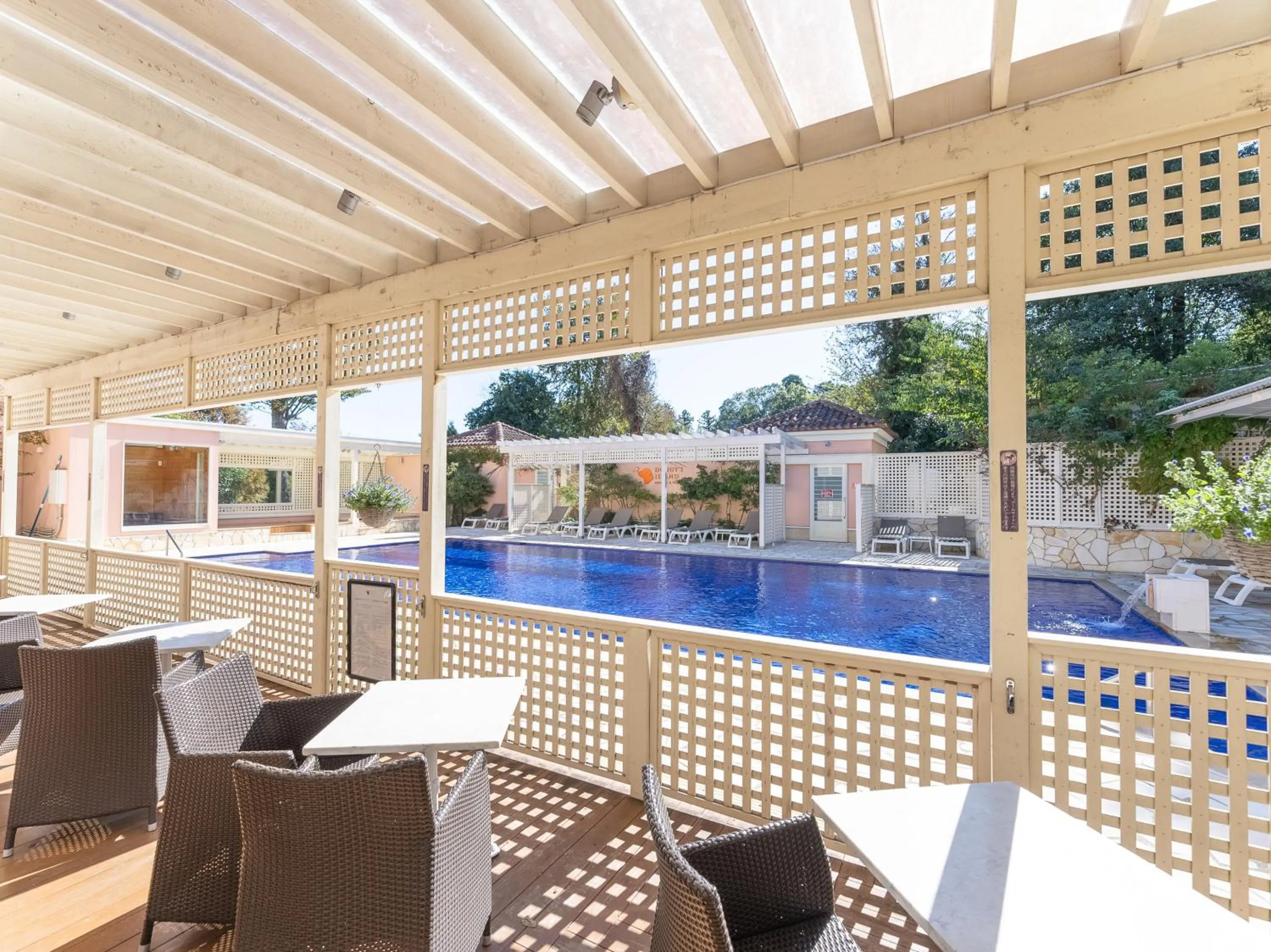 Pool view in Koyaru-no-sato Doggys Island