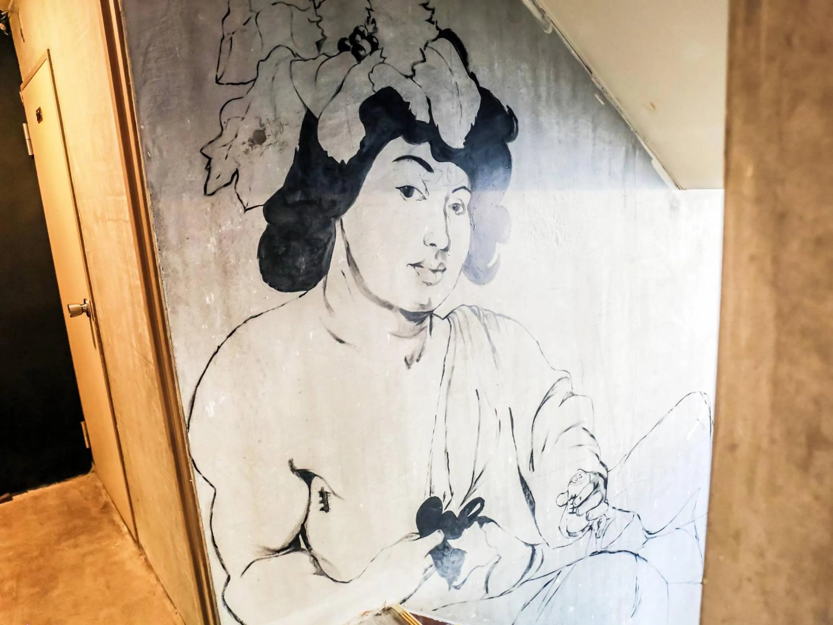 Decorative detail in Bacchus Kofu Guesthouse