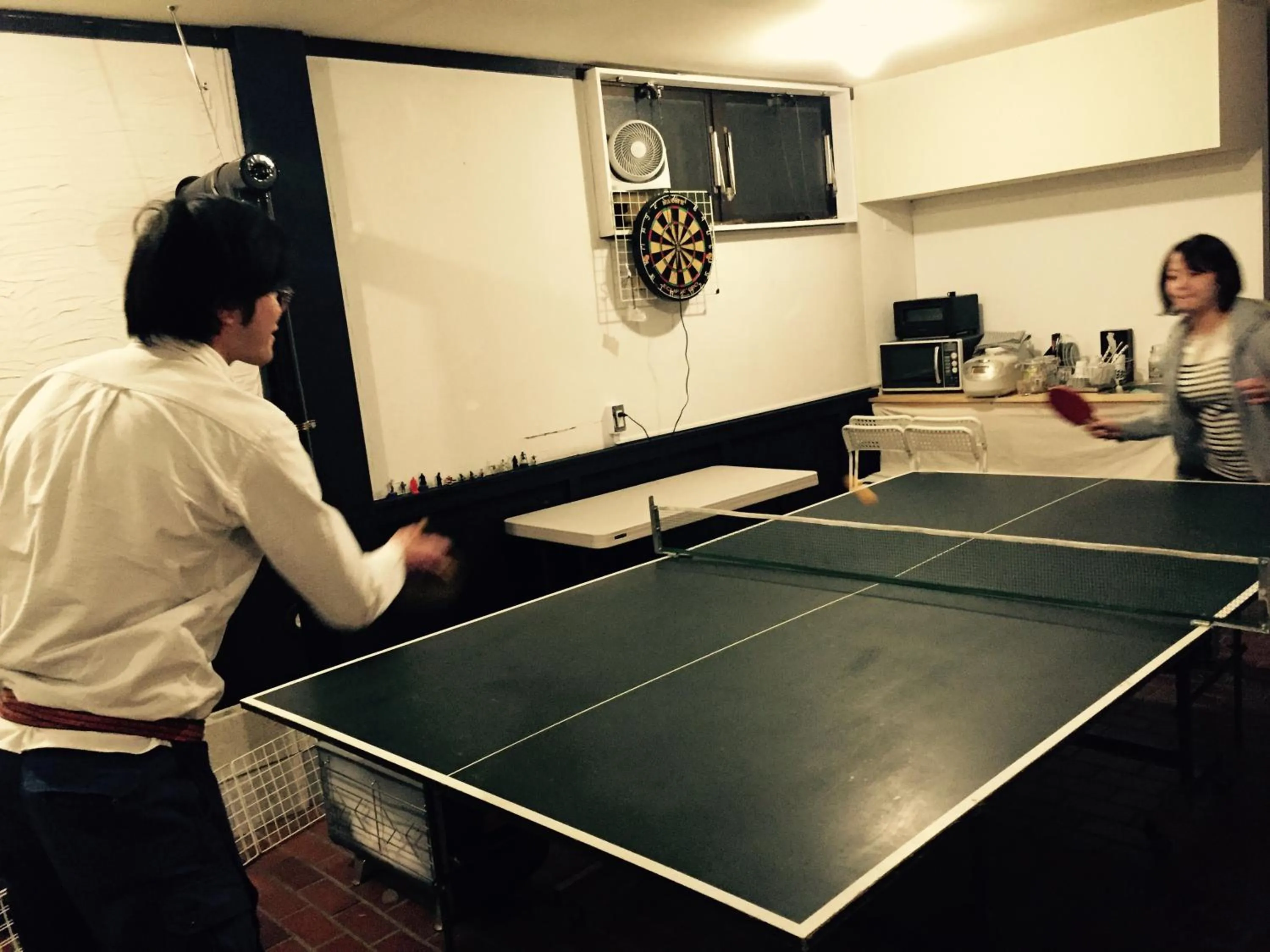 Table tennis in Bacchus Kofu Guesthouse