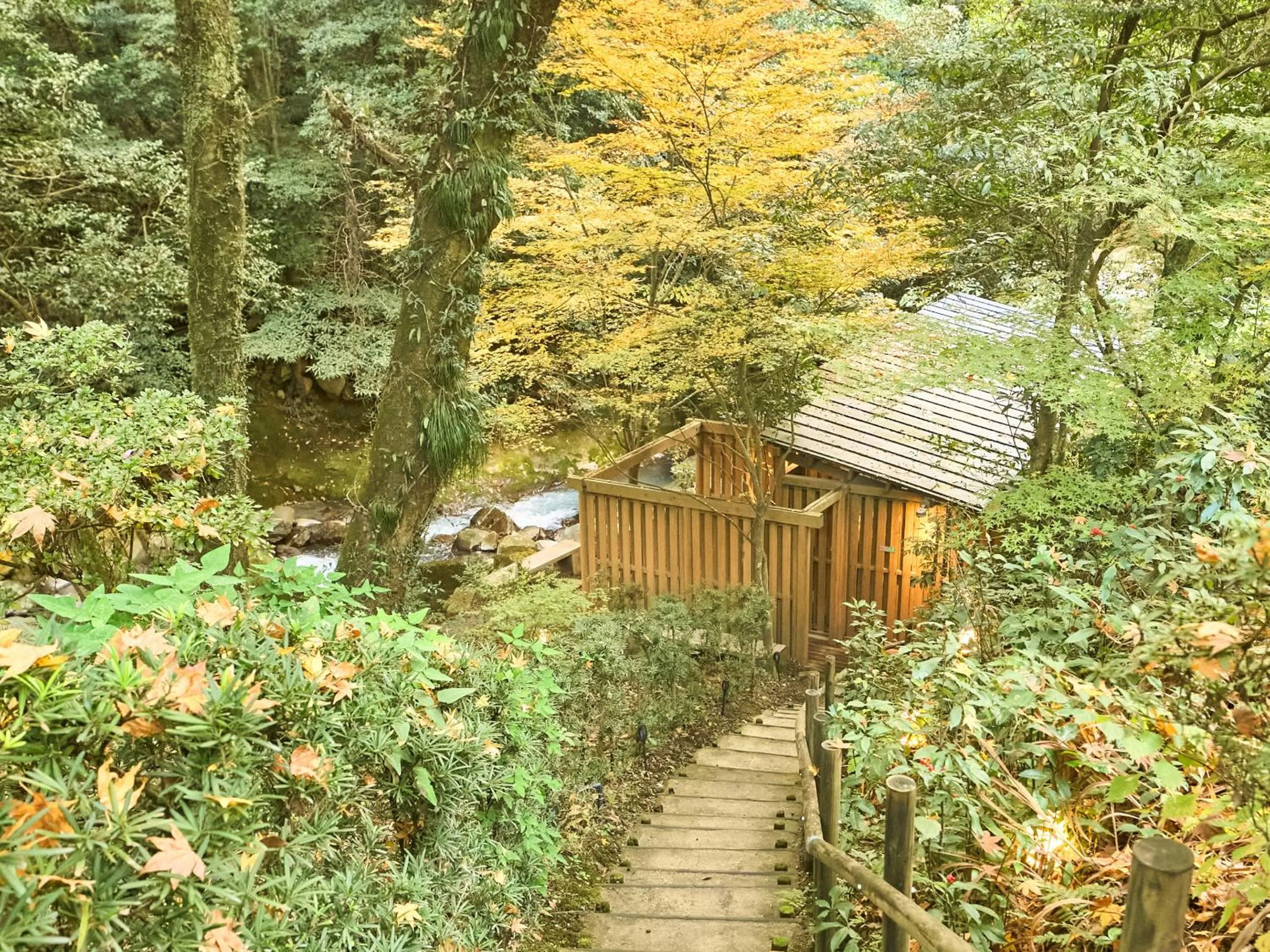 Open Air Bath in Kirishima Momijidani Seiryuso