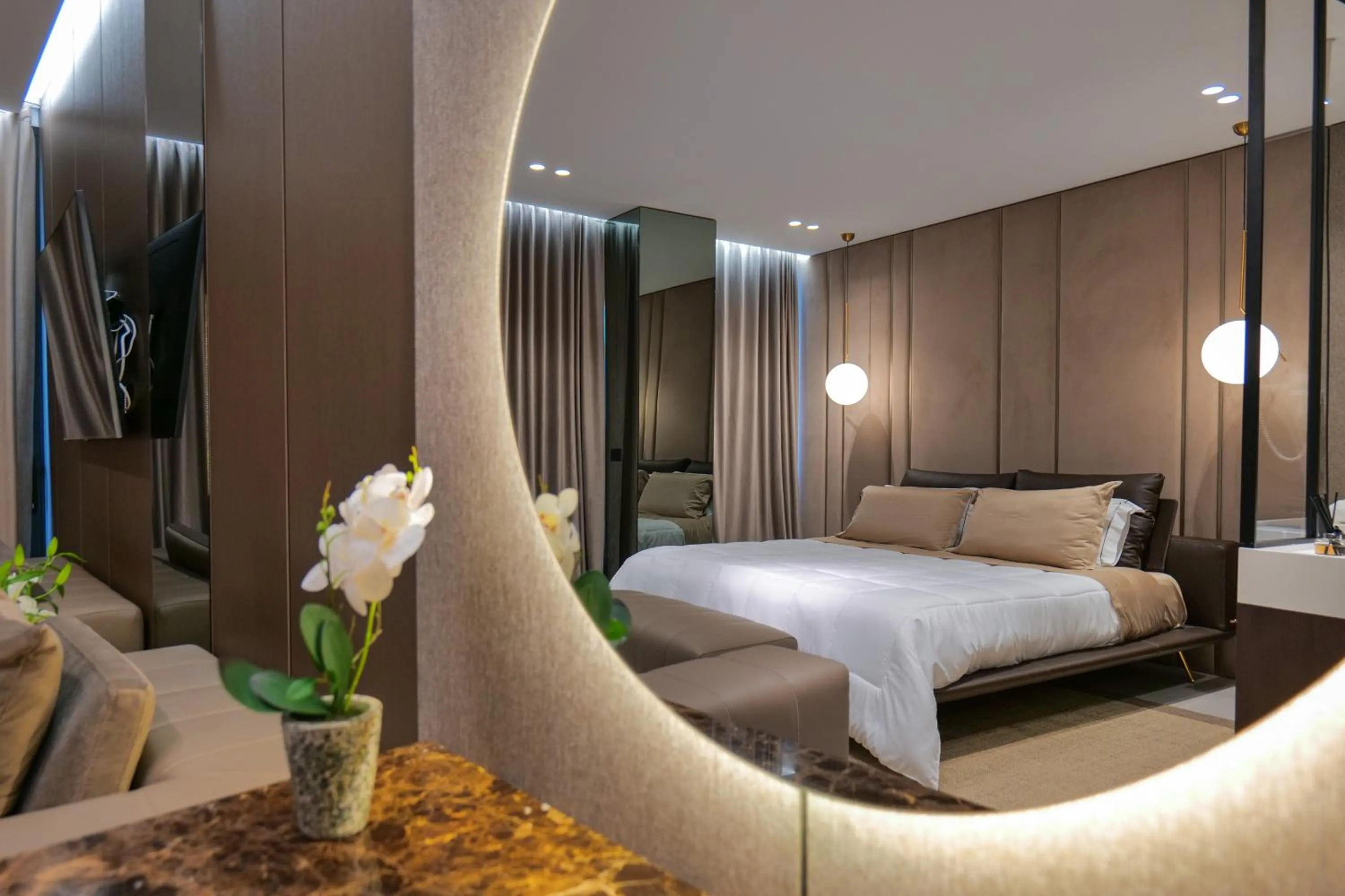 Bed in Hotel Miramare