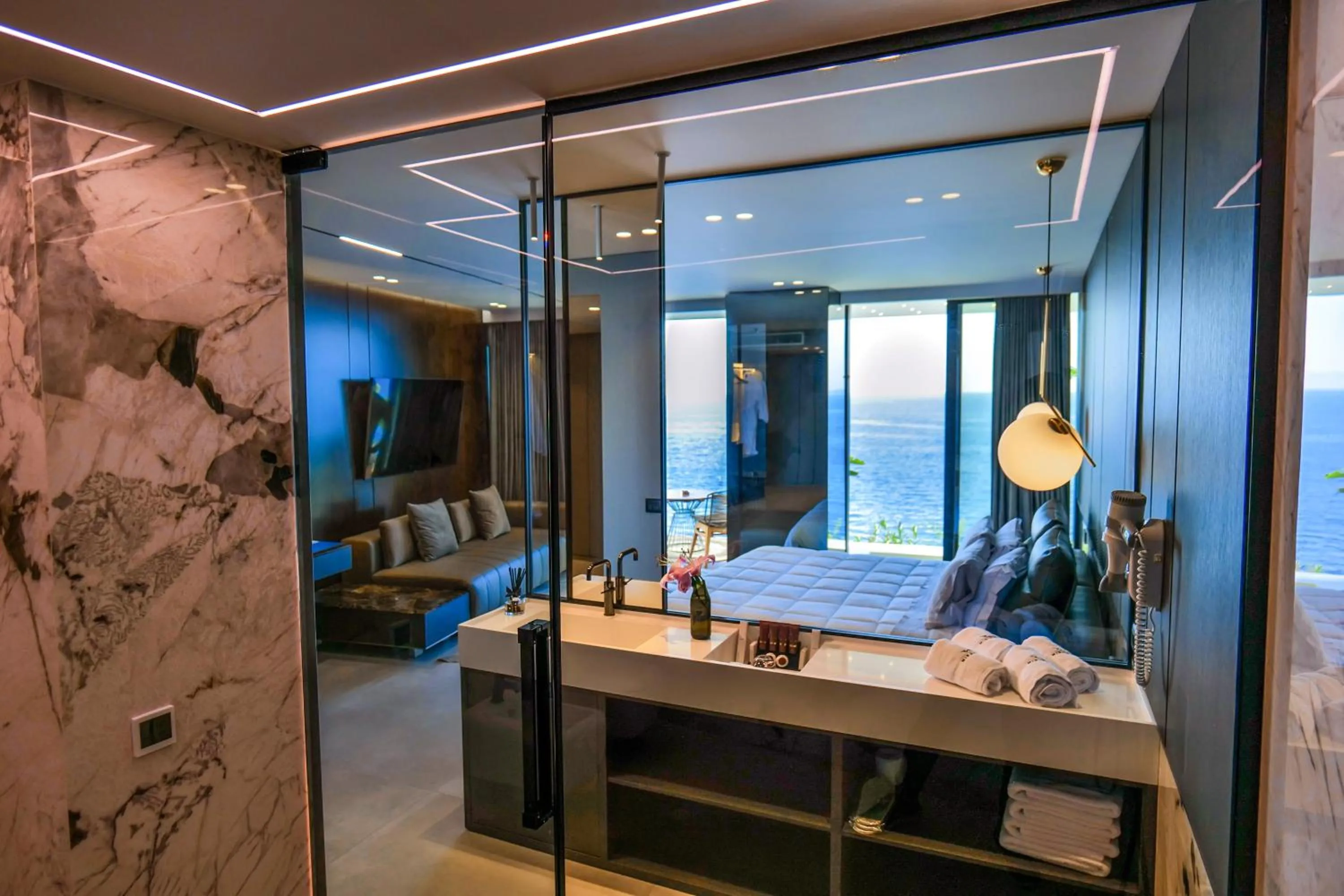 Bed in Hotel Miramare