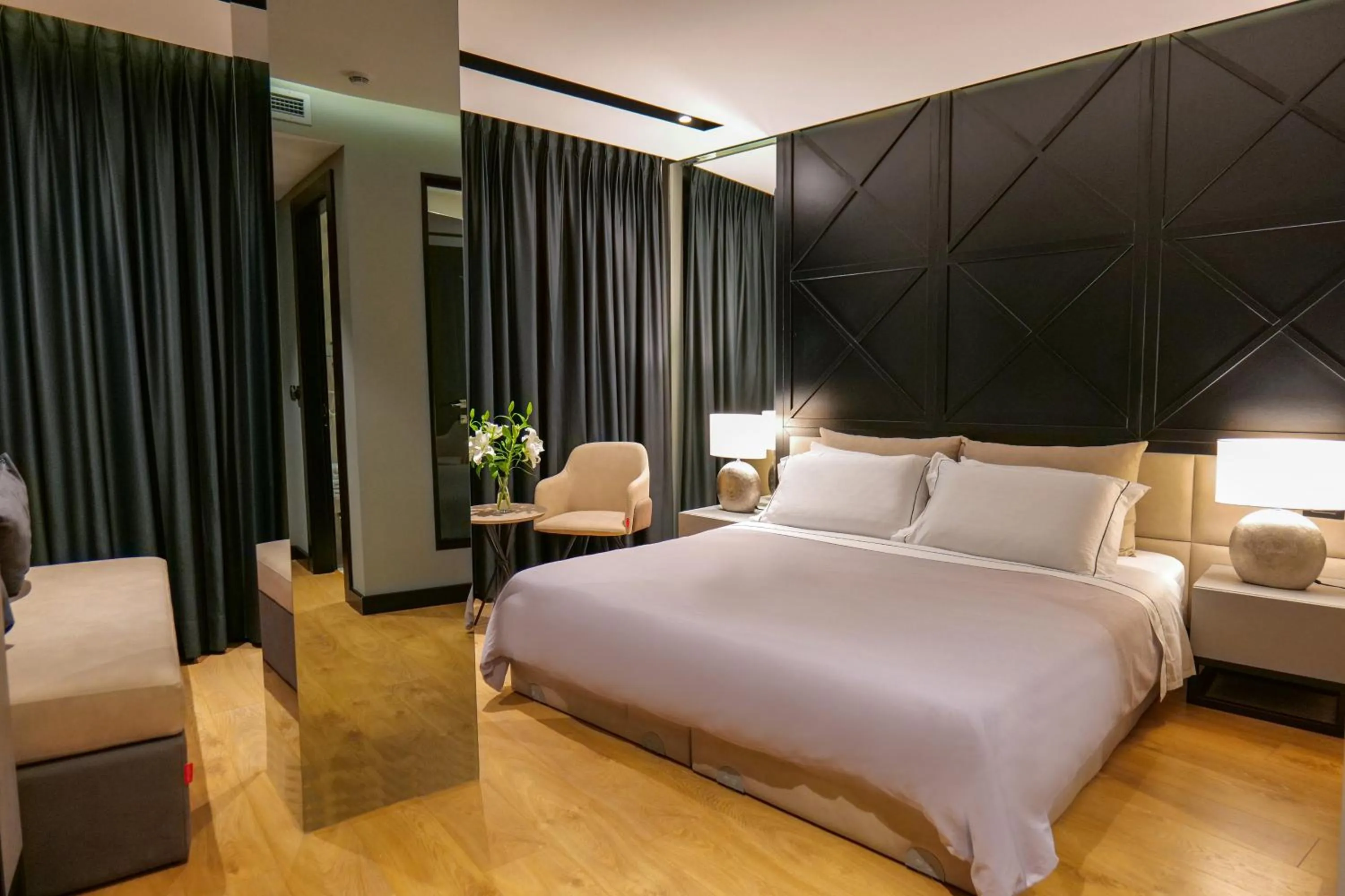 Bed in Hotel Miramare