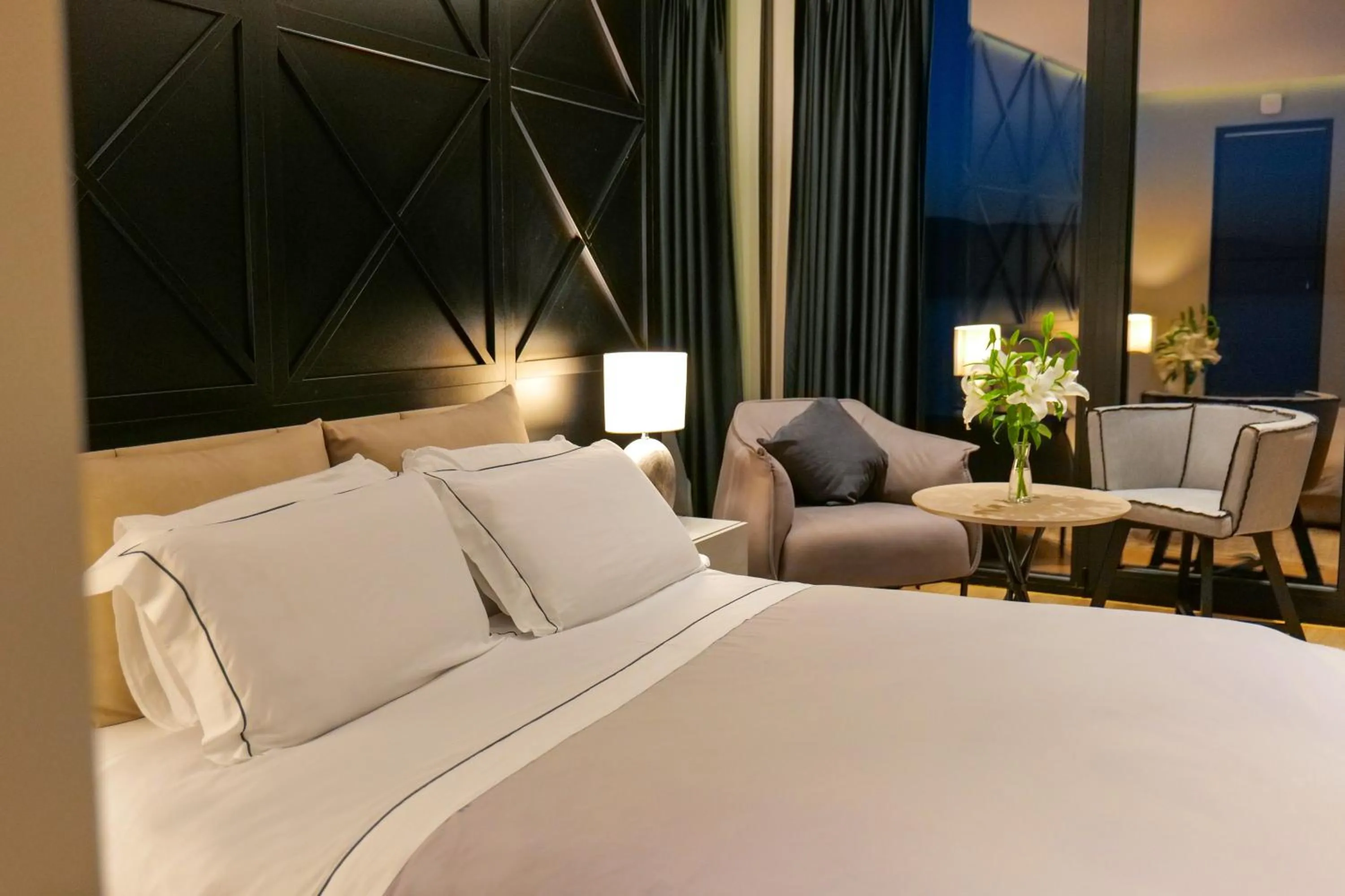 Bed in Hotel Miramare