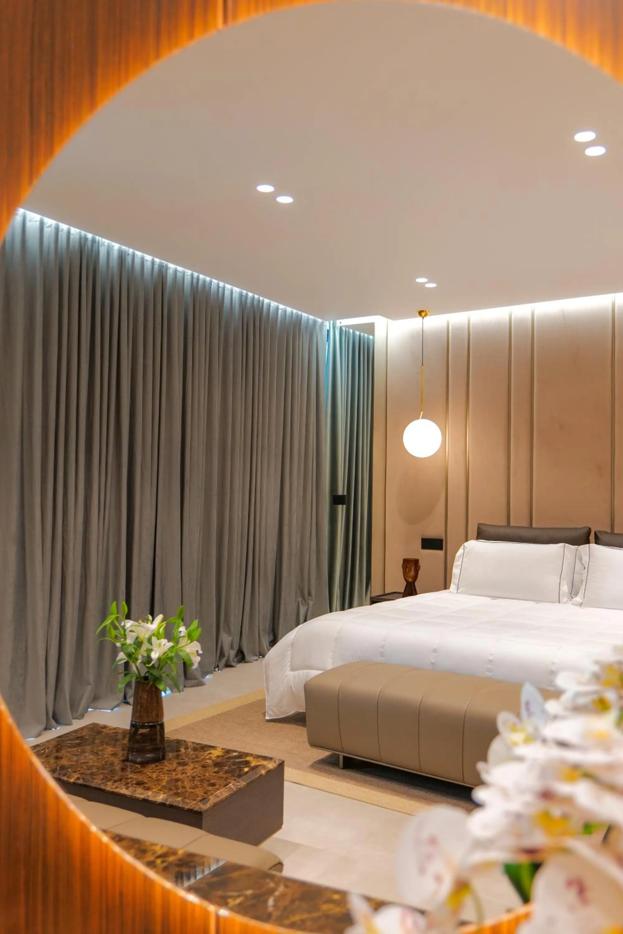 Bed in Hotel Miramare