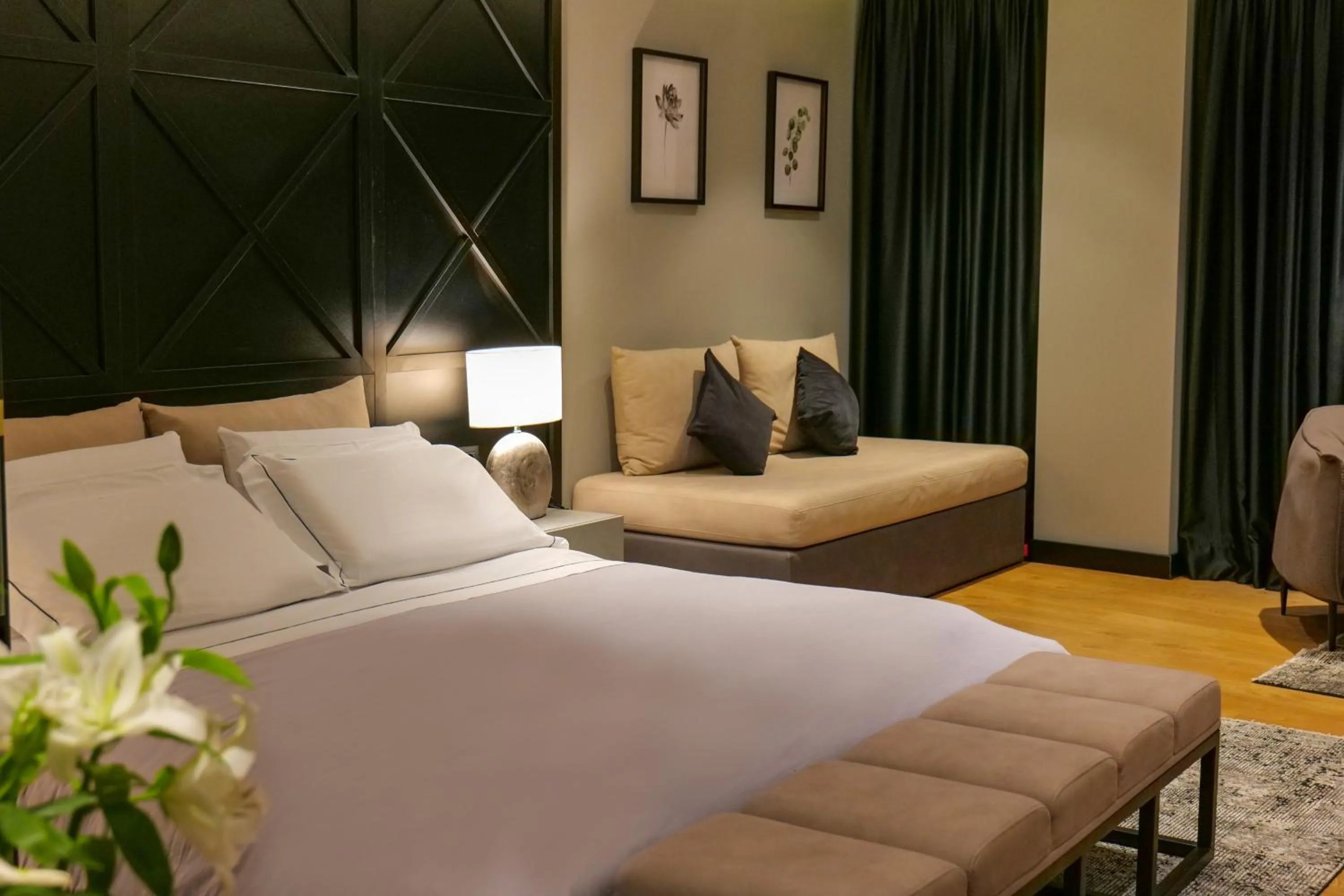 Bed in Hotel Miramare