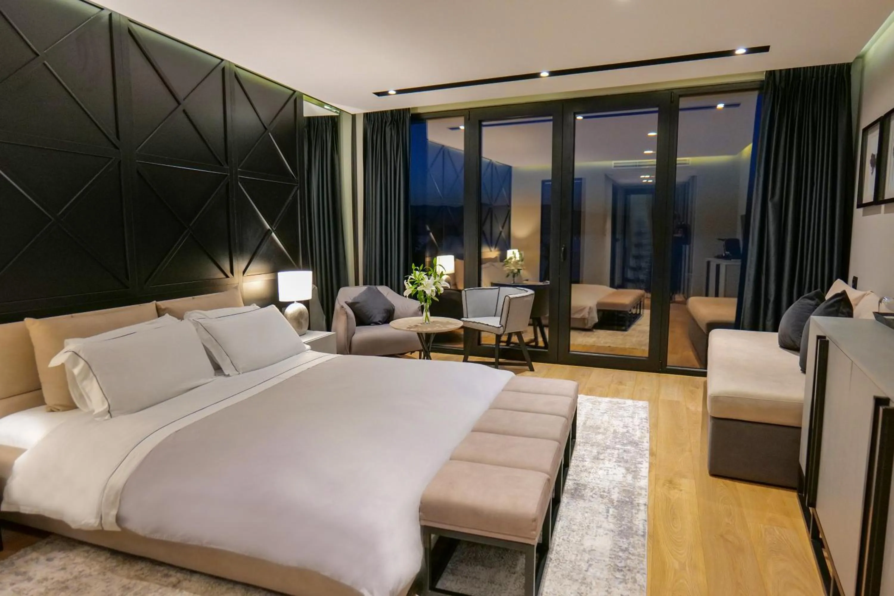 Bed in Hotel Miramare