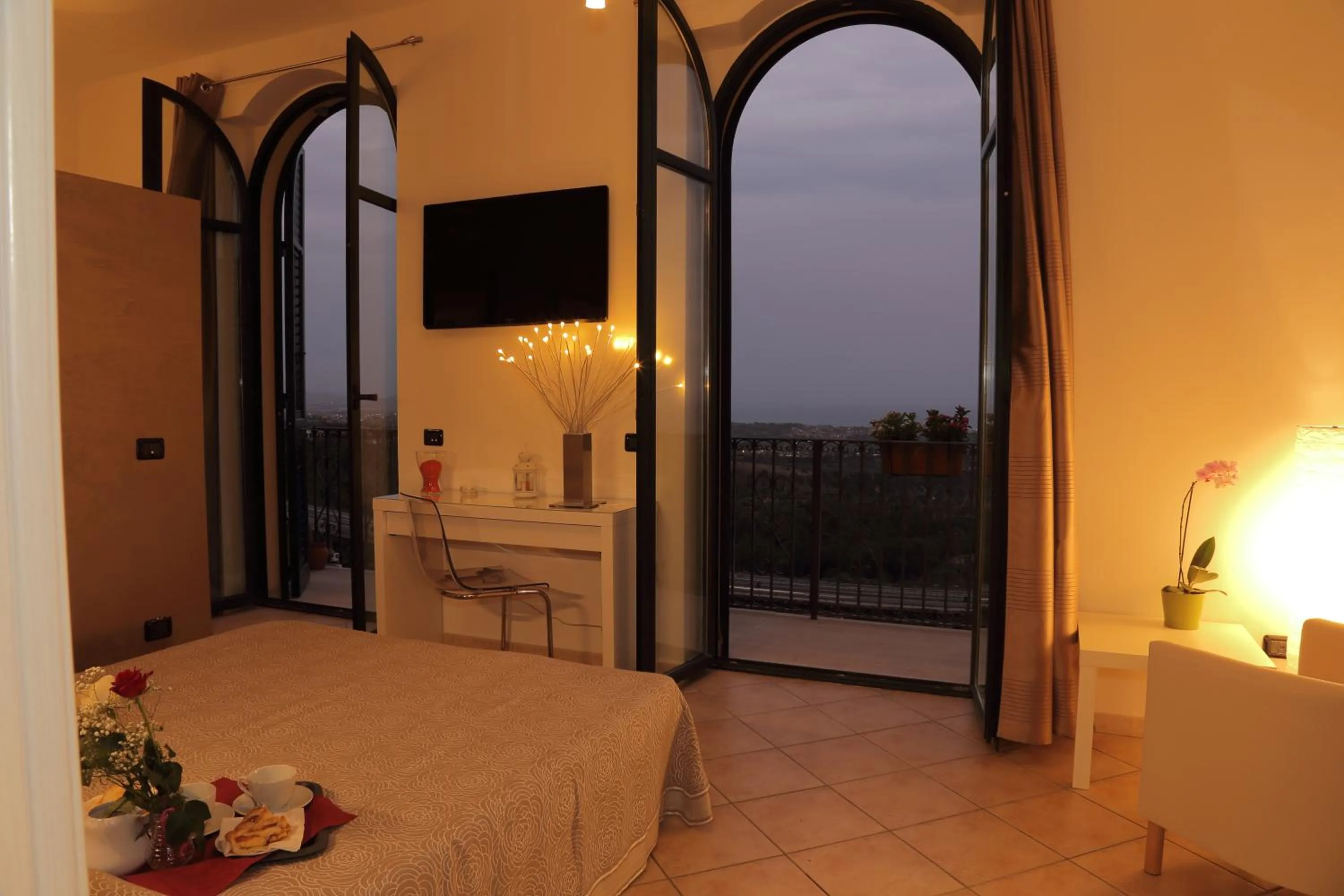 View (from property/room), Bed in La Terrazza sulla Valle