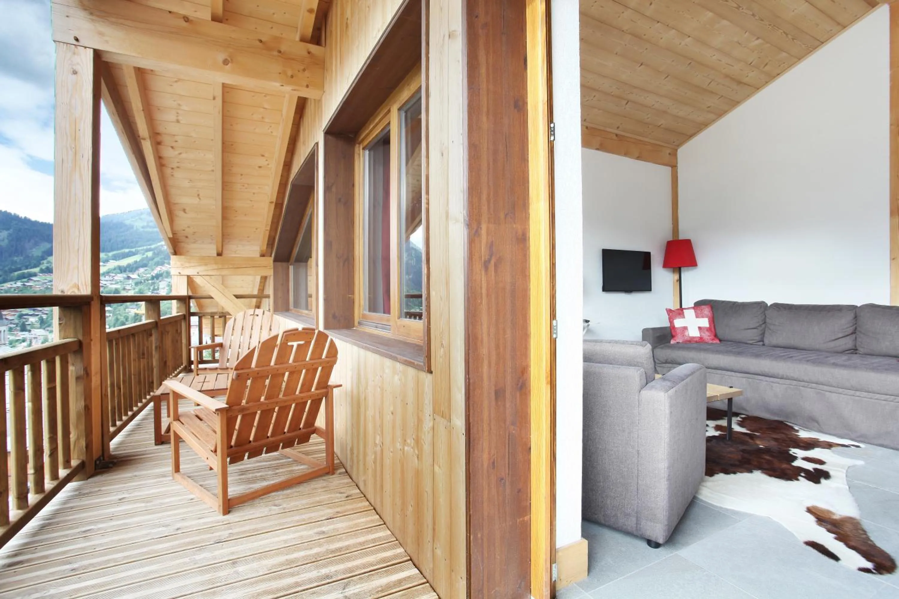 Patio in Résidence Odalys Les Fermes de Châtel