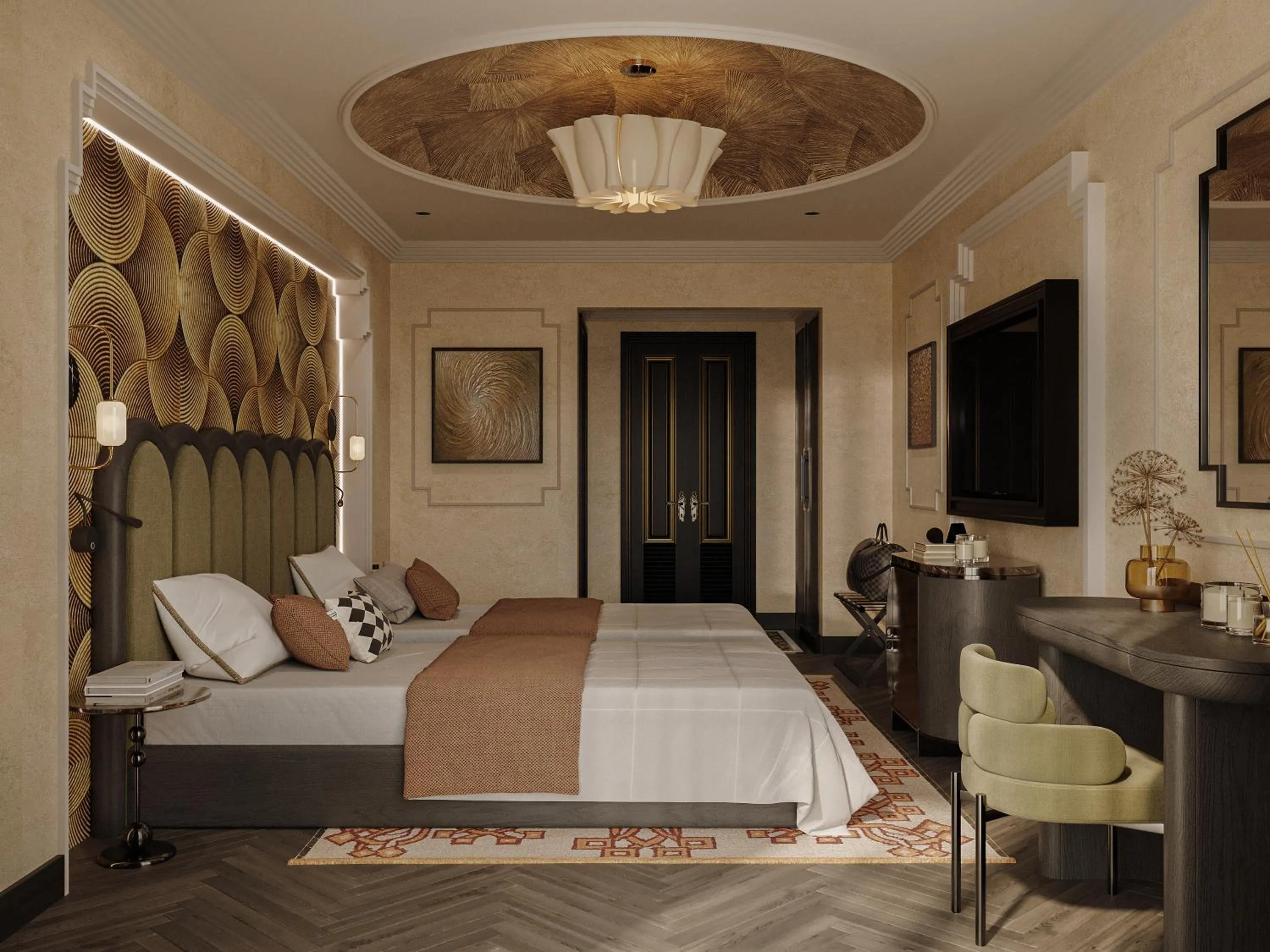 Bed in L'Heritage Premium Hanoi Central