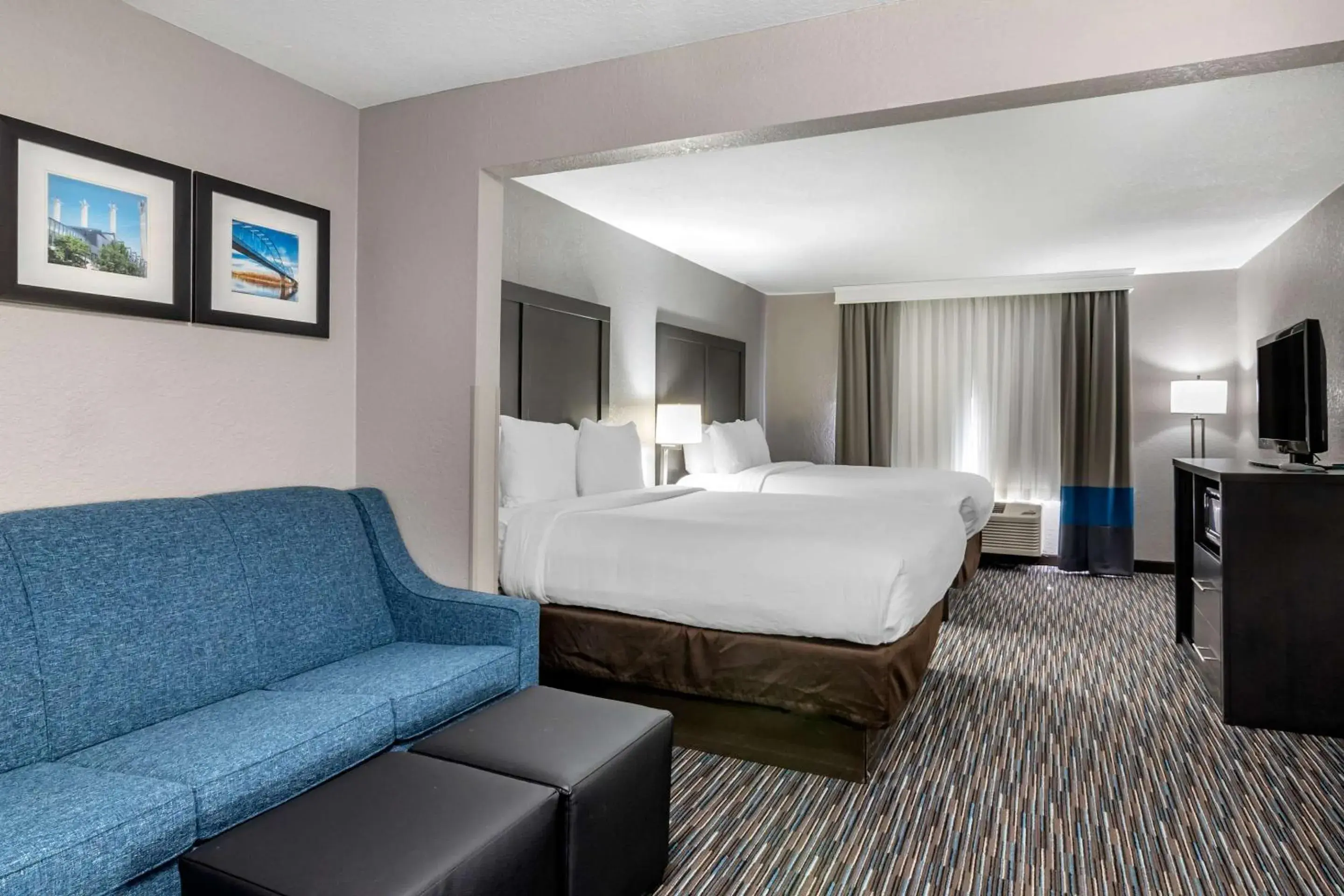 Standard Queen Room with Two Queen Beds and Sofa Bed - Non-Smoking in Comfort Inn & Suites Emporia Standard Queen Room with Two Queen Beds and Sofa Bed - Non-Smoking in Comfort Inn & Suites Emporia