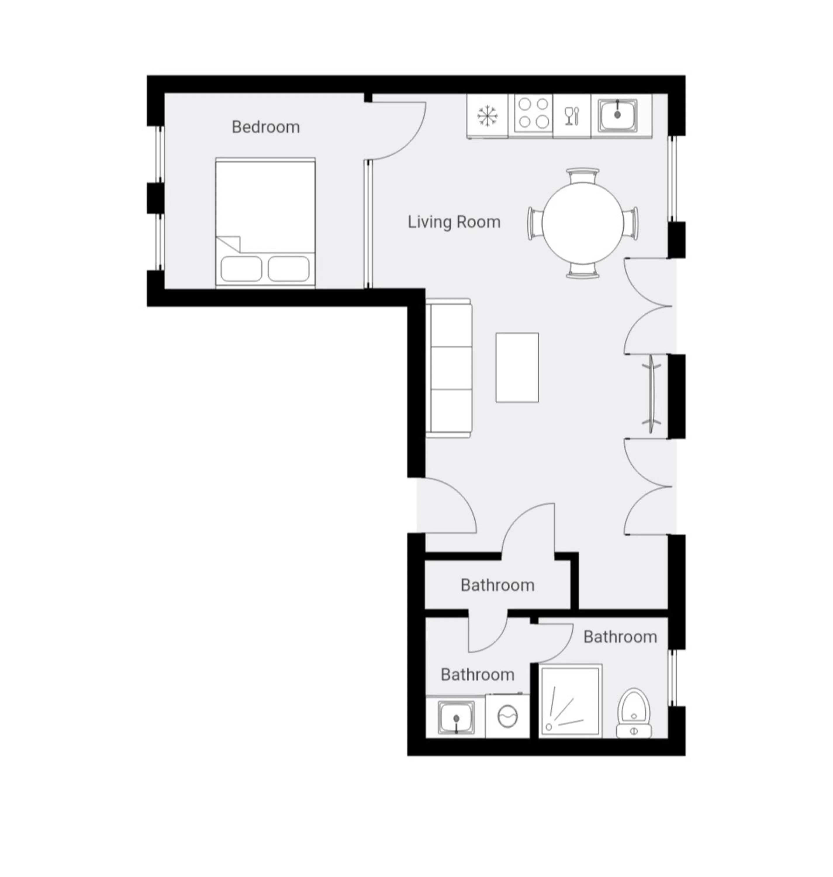One-Bedroom Apartment in No186 apartments